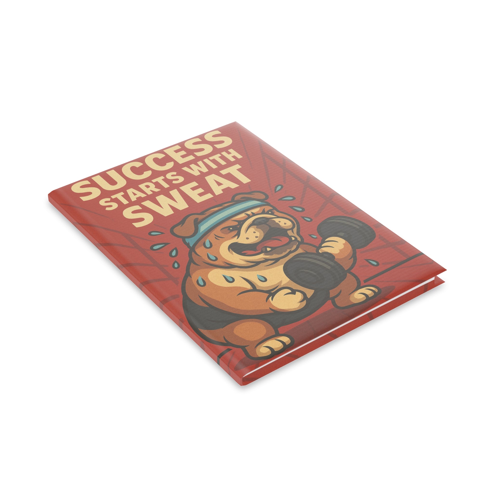 Motivational Fitness Journal, Workout Planner, Dog Lover's Notebook, Gym Log, Inspirational Stationery
