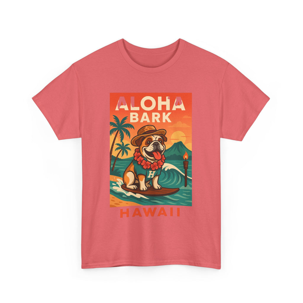 Aloha Bark Hawaii Unisex Heavy Cotton Tee Fun Summer Vibes for Dog Lovers