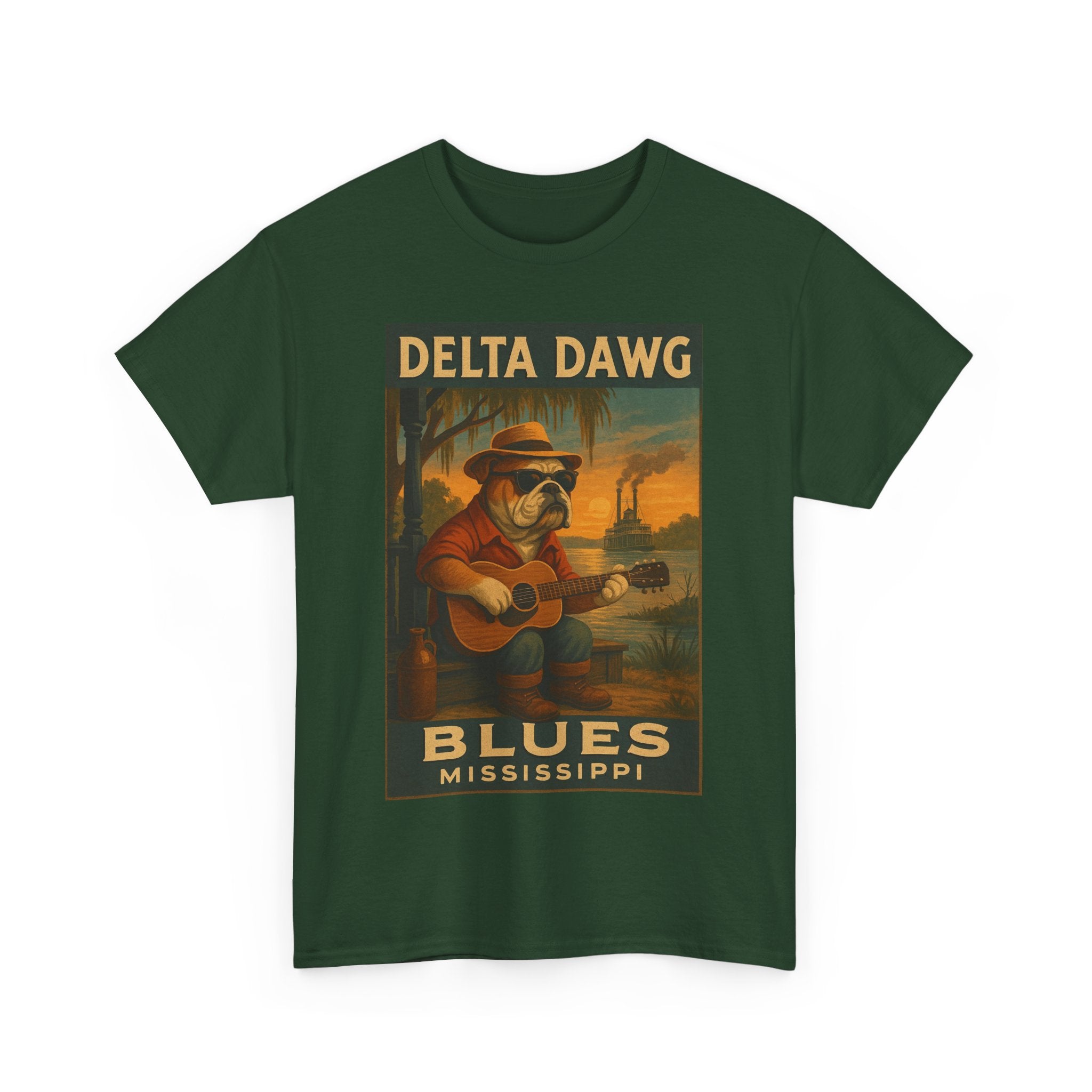 Mississippi Delta Dawg Blues Unisex Heavy Cotton Tee