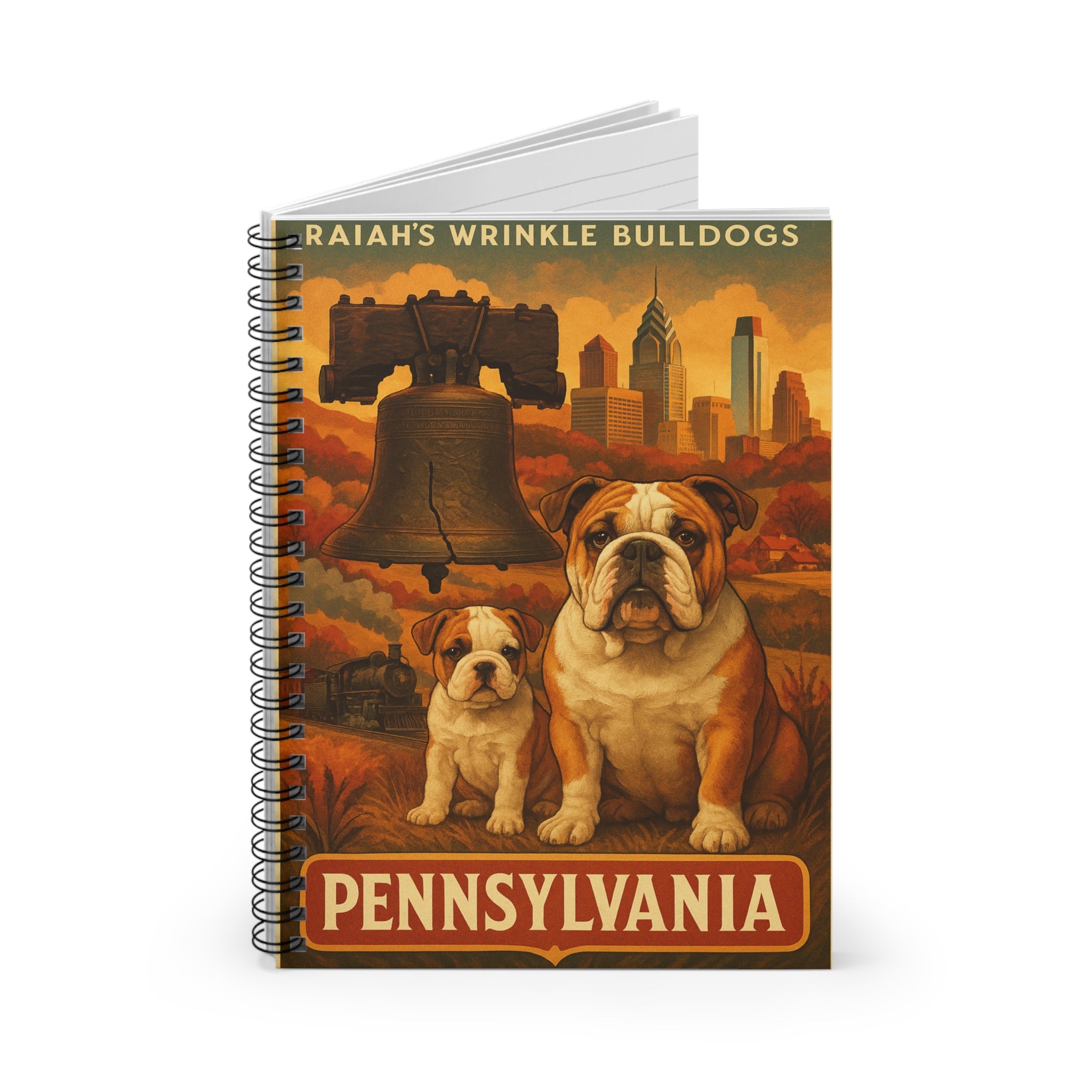 Bulldog Themed Spiral Notebook - Perfect for Pet Lovers, Gift for Dog Owners, Cute Stationery for School or Office, Note-taking [...]