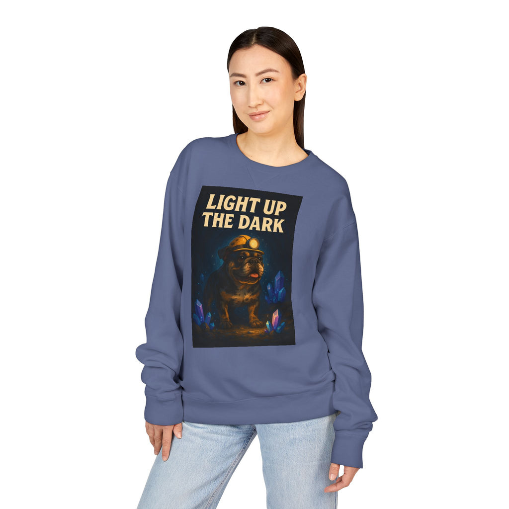 English Bulldog Cozy Graphic Sweatshirt, Inspirational Message, Unisex Sweatshirt, Dog Lover Gift, ComfortWash Crewneck, Cozy Bulldog Jumper