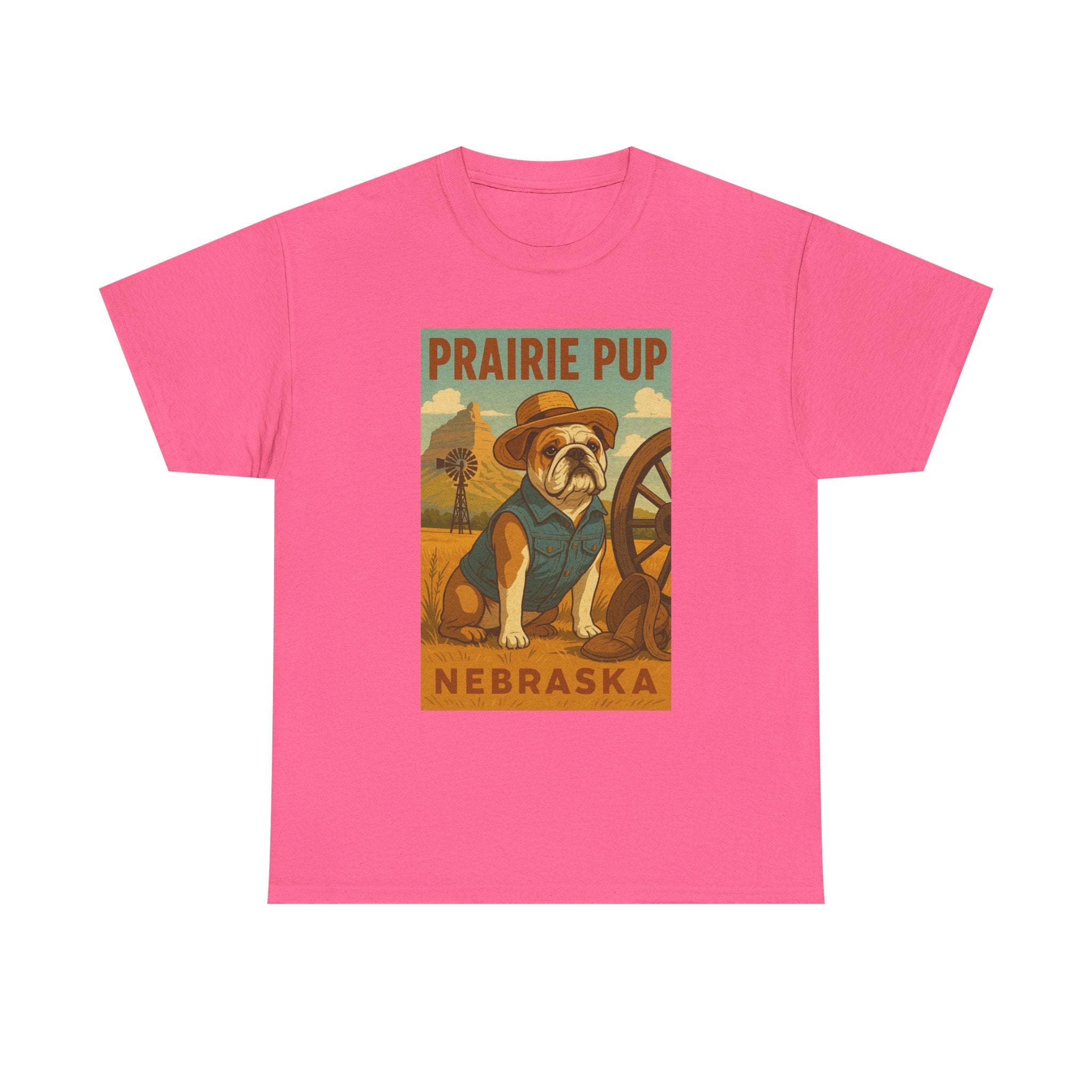 Nebraska Prairie Pup Unisex Heavy Cotton Tee Nebraska Dog Design