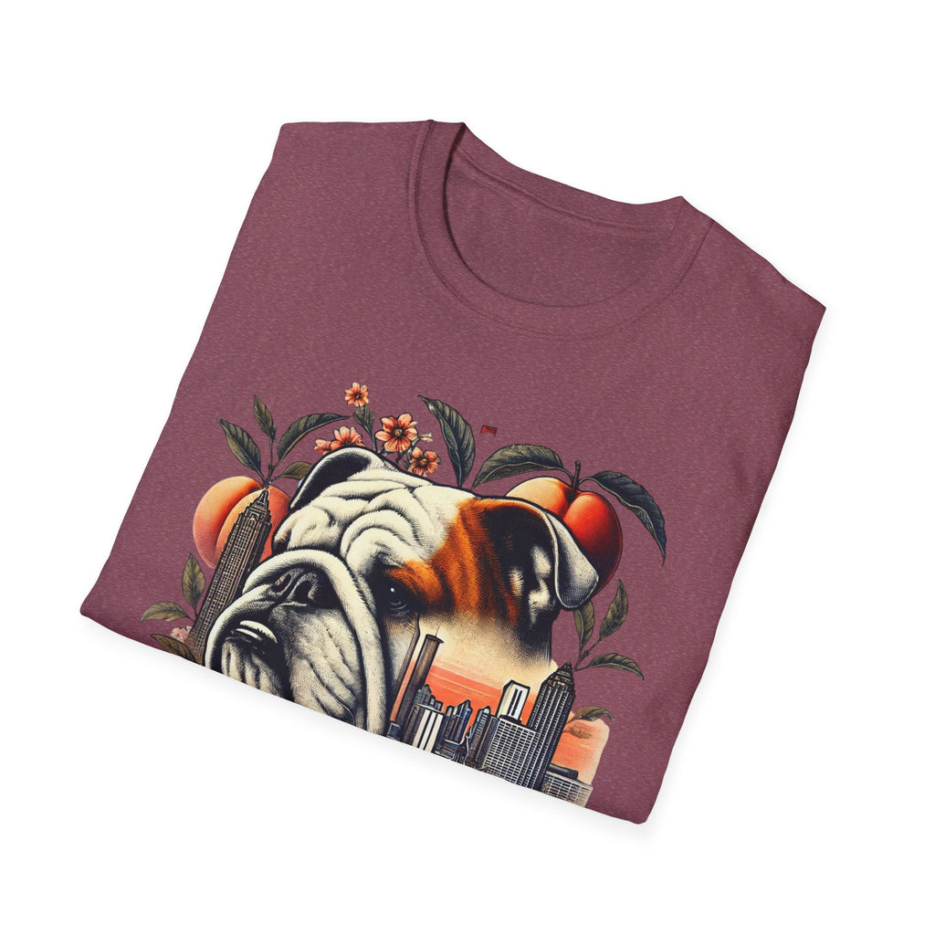 Georgia Bulldog Graphic Unisex Softstyle TShirt Casual Comfort for Dog Lovers