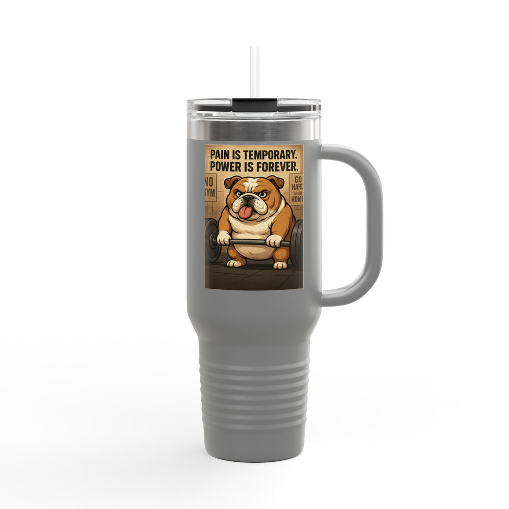 Funny Bulldog Insulated Travel Mug, 40oz | Perfect for Coffee Lovers, Pet Owners, Motivational Gifts, Gifts for Dog Lovers, Cute Drinkware