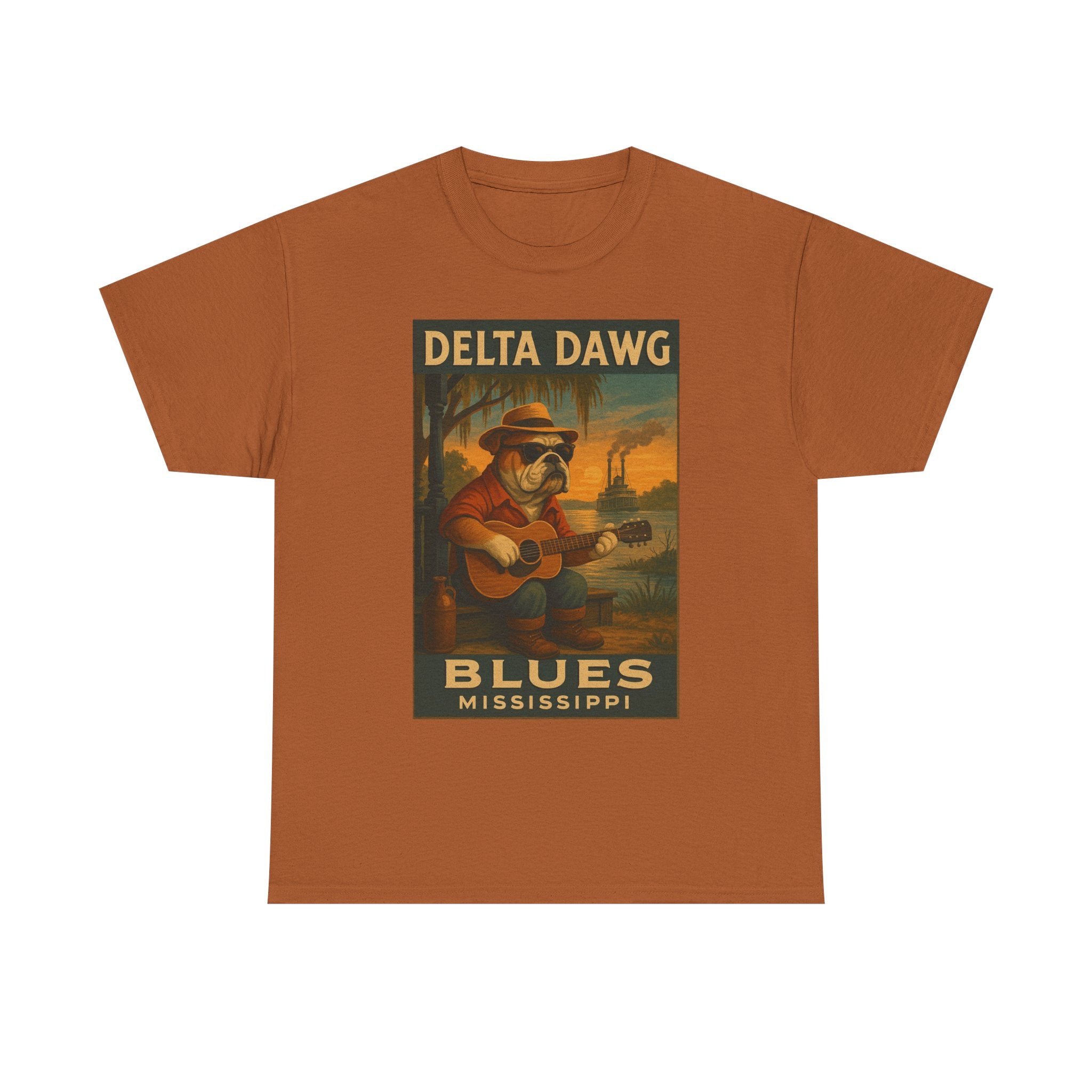 Mississippi Delta Dawg Blues Unisex Heavy Cotton Tee