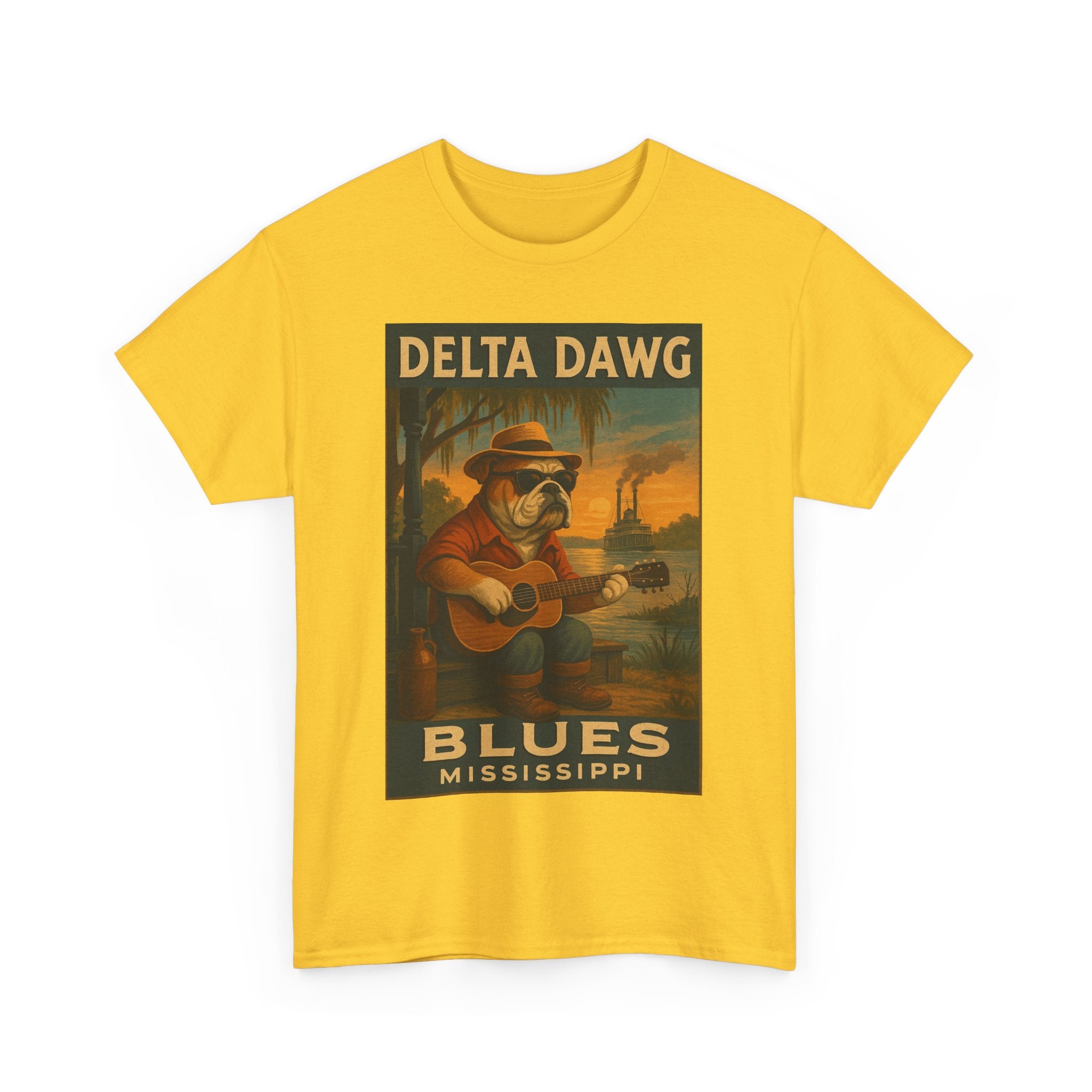 Mississippi Delta Dawg Blues Unisex Heavy Cotton Tee