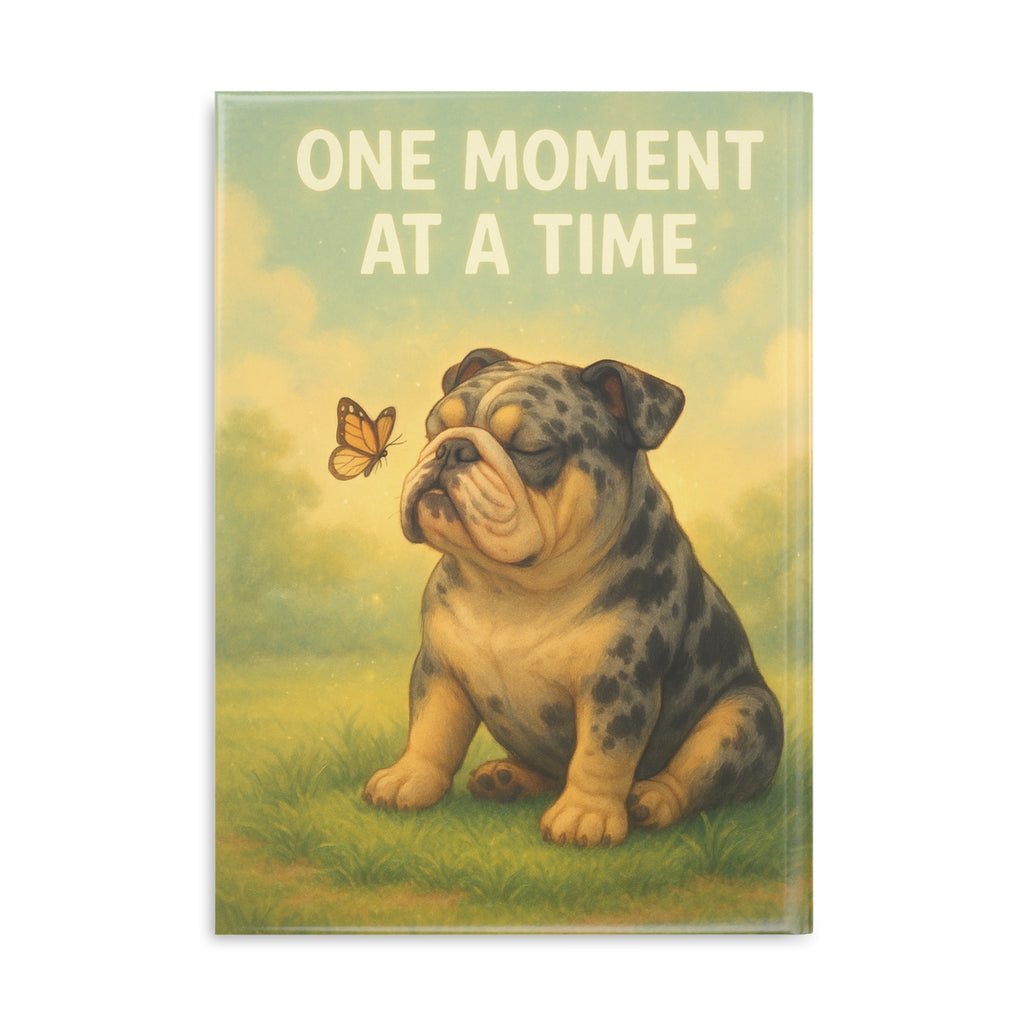 Cute Bulldog Hardcover Notebook - Inspirational Journal, Pet Lover Gift, Self-Improvement Diary, Thoughtful Writing, Study Essential