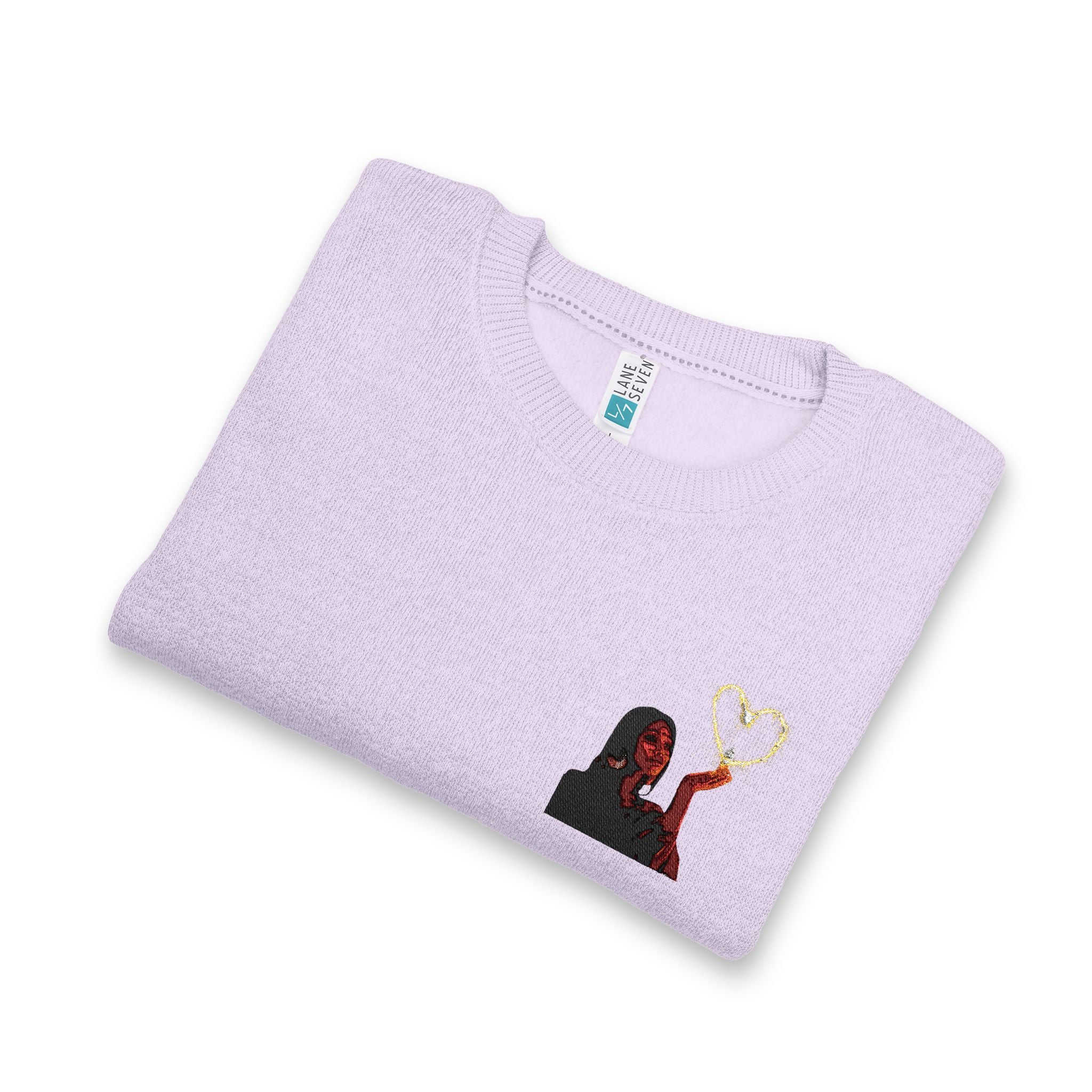 Embroidered Nantucket Cozy Heart Crewneck Sweatshirt
