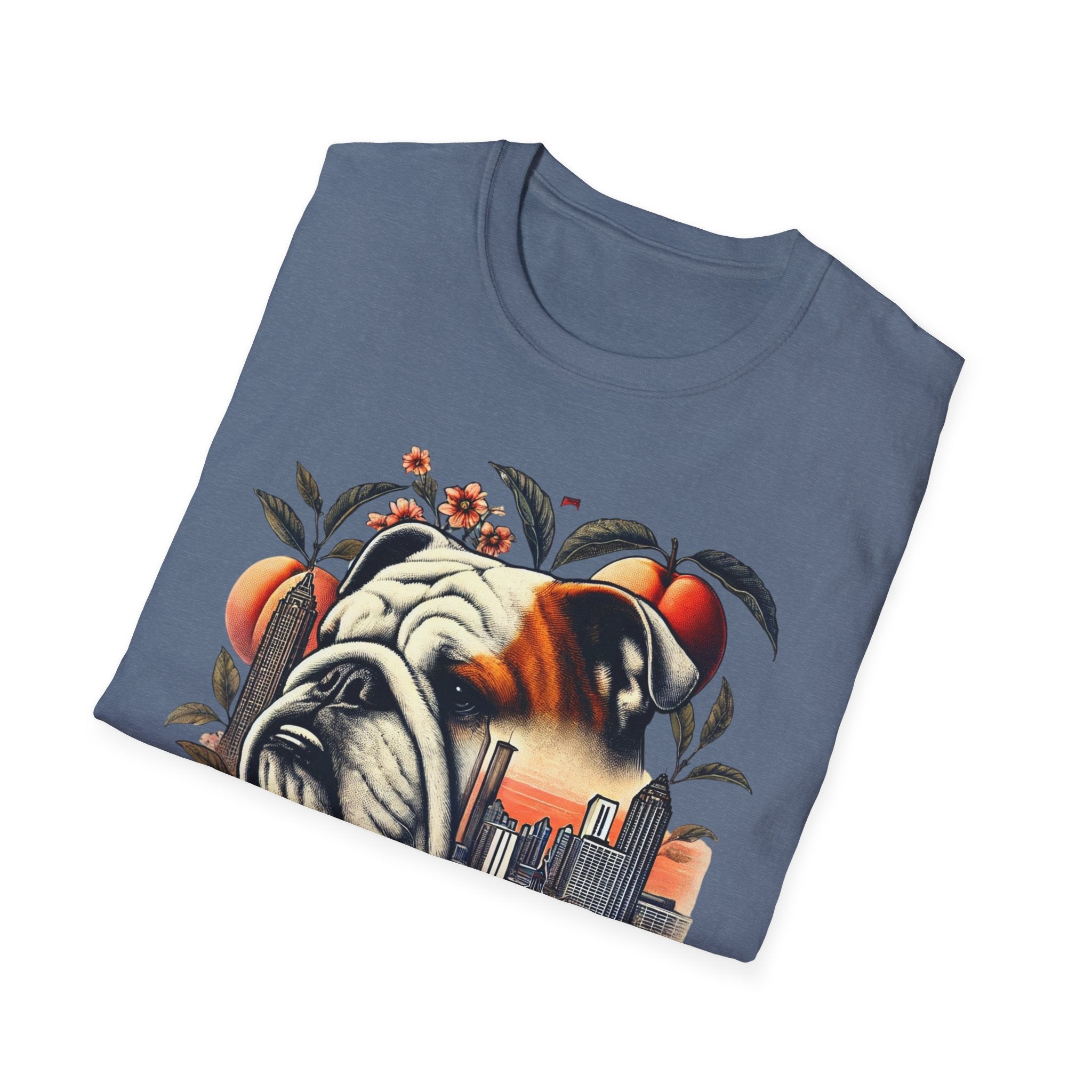 Georgia Bulldog Graphic Unisex Softstyle TShirt Casual Comfort for Dog Lovers