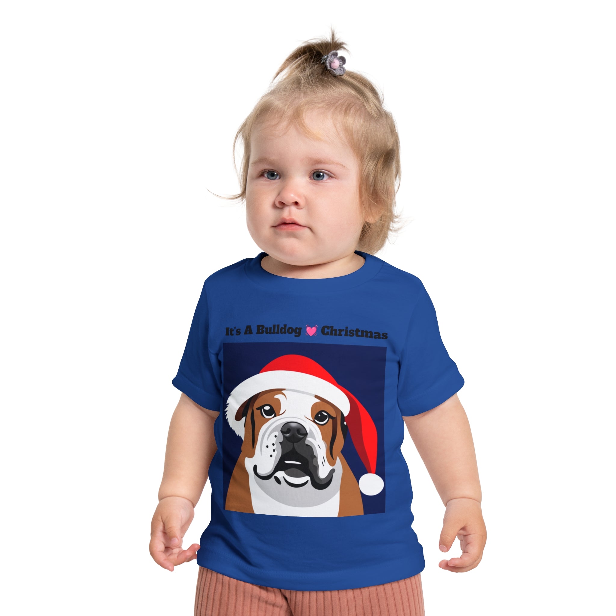 It's A Bulldog Lover Christmas Baby Short Sleeve T-Shirt