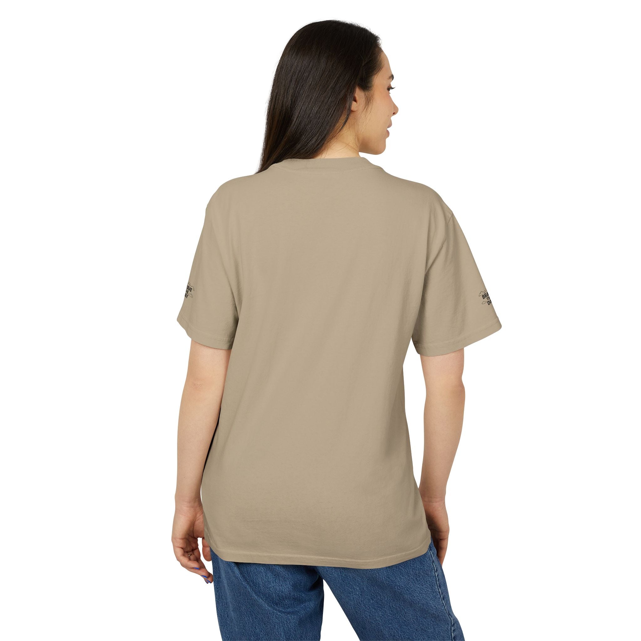 Graphic Brave The Day Tee  Retro Colorblock Illustration Tee