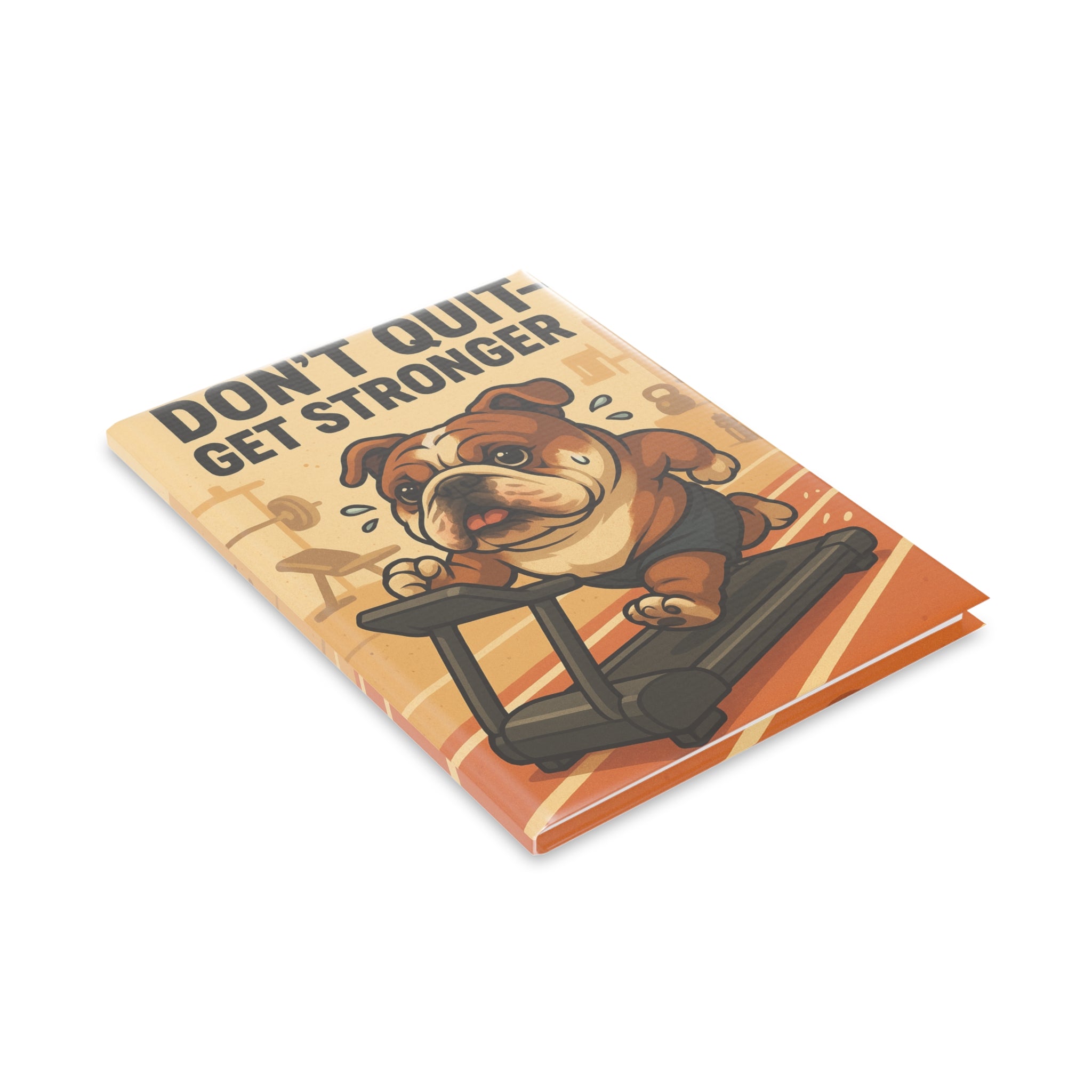 English Bulldog Hardcover Notebook, Puffy Cover Journal, Cute Animal Diary, Dog Lover Gift, Pet Owner Stationery, Bulldog Print Notepad