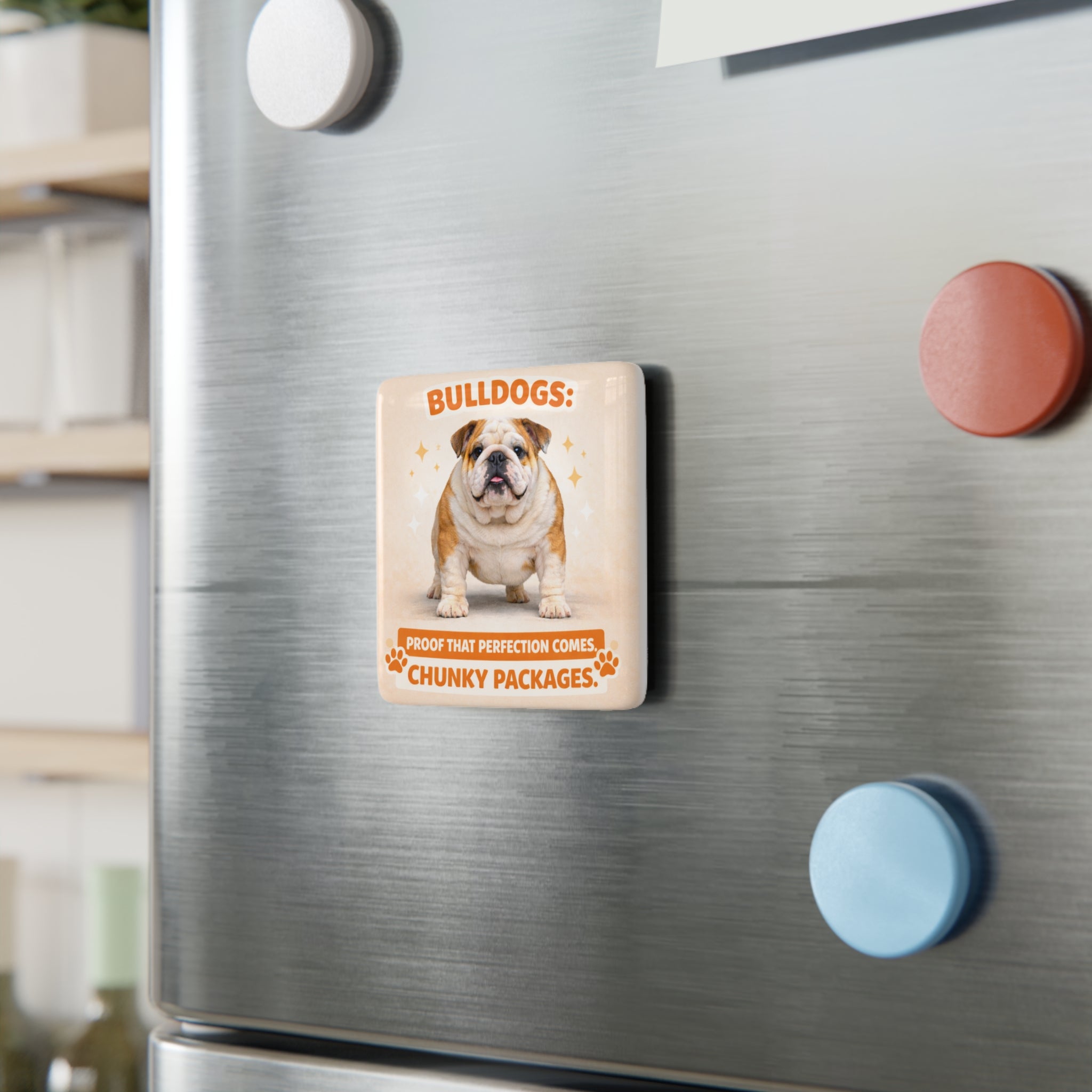 Bulldogs chunky packages Porcelain Magnet