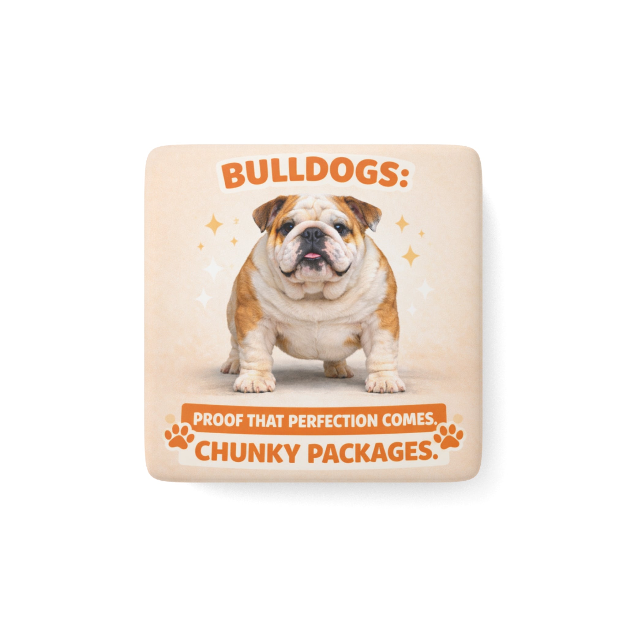 Bulldogs chunky packages Porcelain Magnet