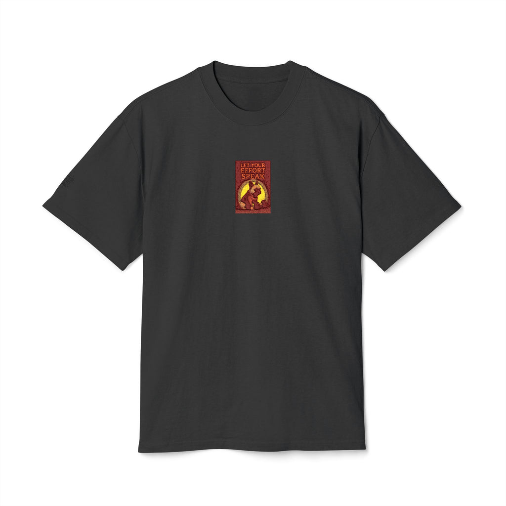 Graphic "Let Your Effort Speak" Vintage Red Patch Phoenix Chest Print Tee