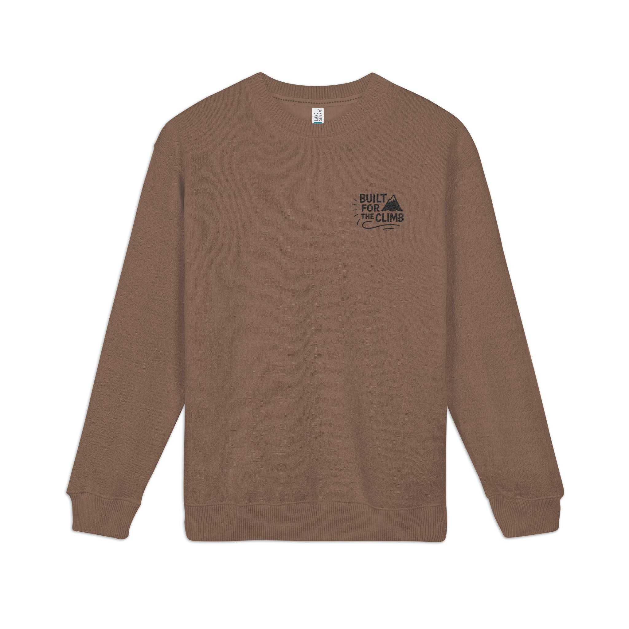 Nantucket Embroidered Crewneck "Built For The Climb" Sweatshirt Classic Cozy Island Tee