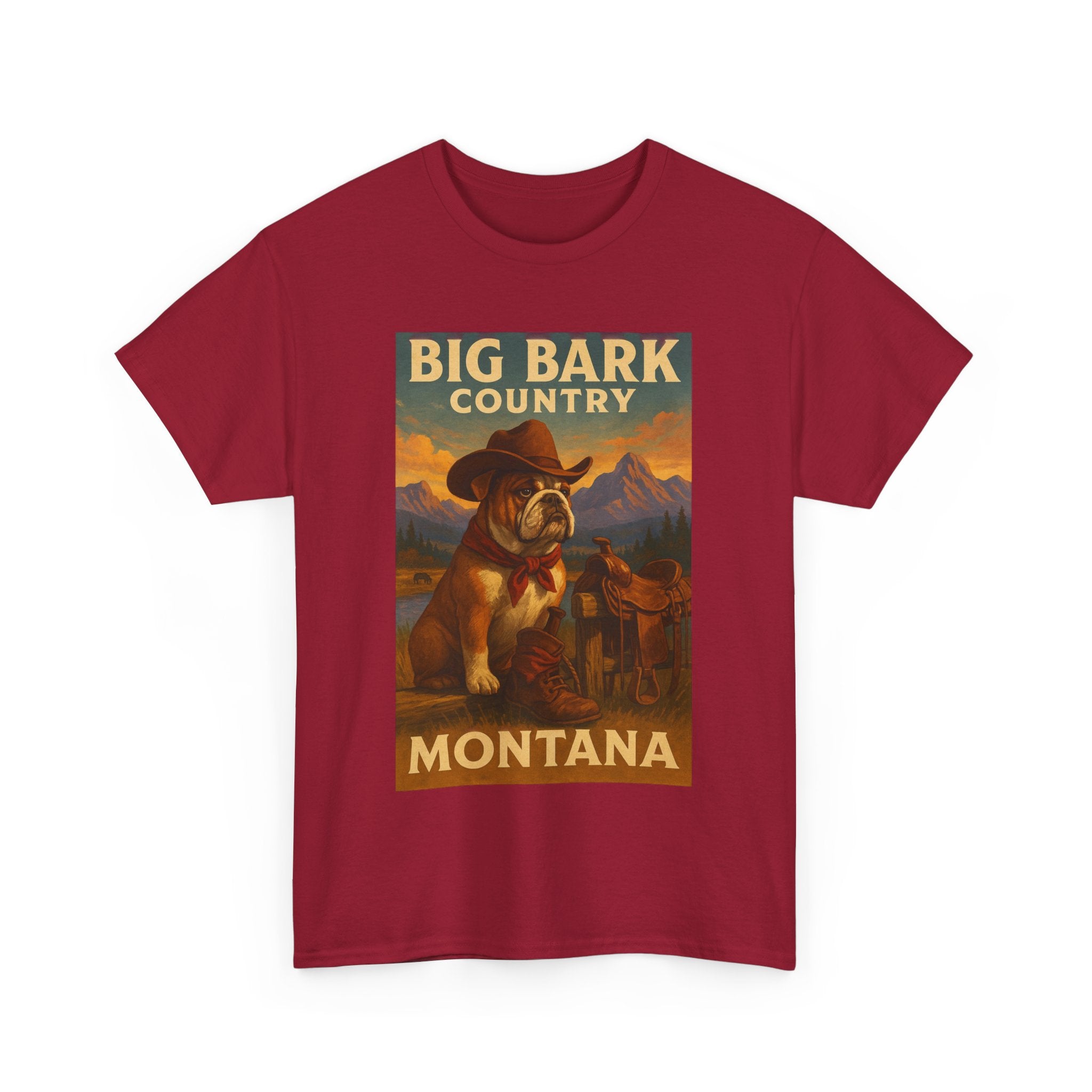 Vintage Big Bark Montana Country Tee Unisex Heavy Cotton T-Shirt