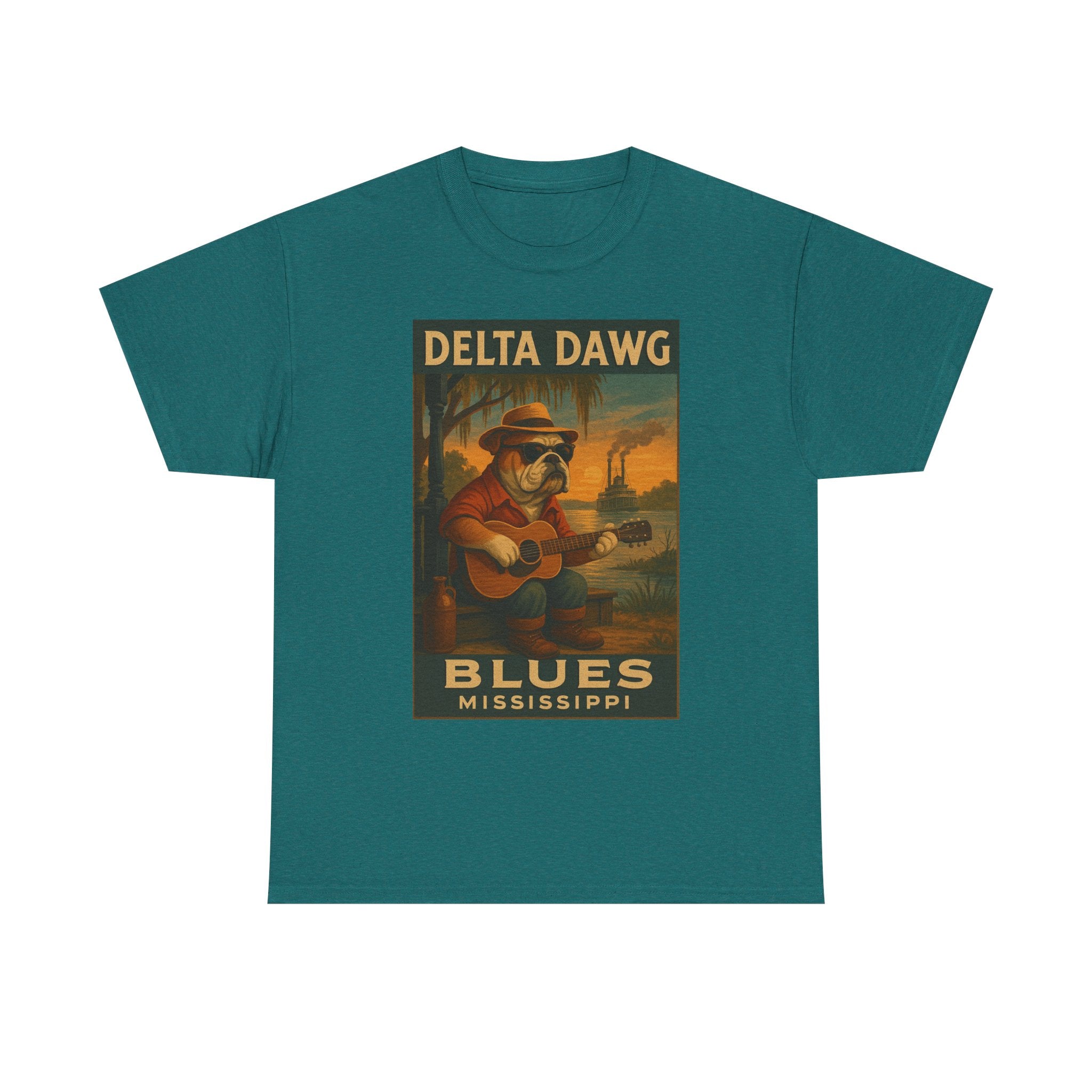 Mississippi Delta Dawg Blues Unisex Heavy Cotton Tee