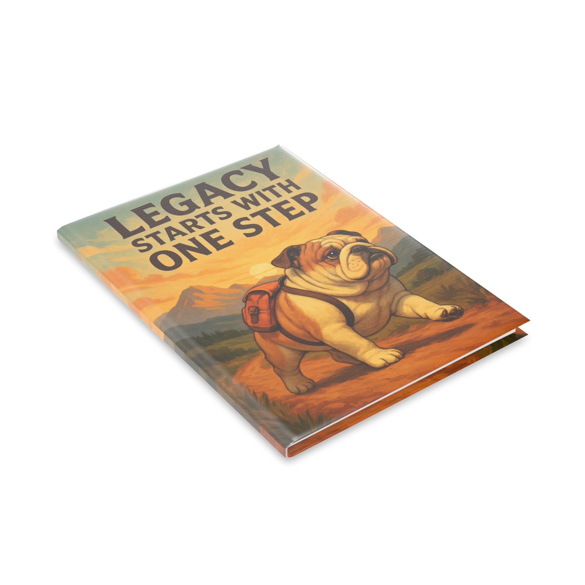 Legacy Bulldog Hardcover Notebook, Inspirational Journal for Dog Lovers, Gift for Students, Writers, and Pet Owners