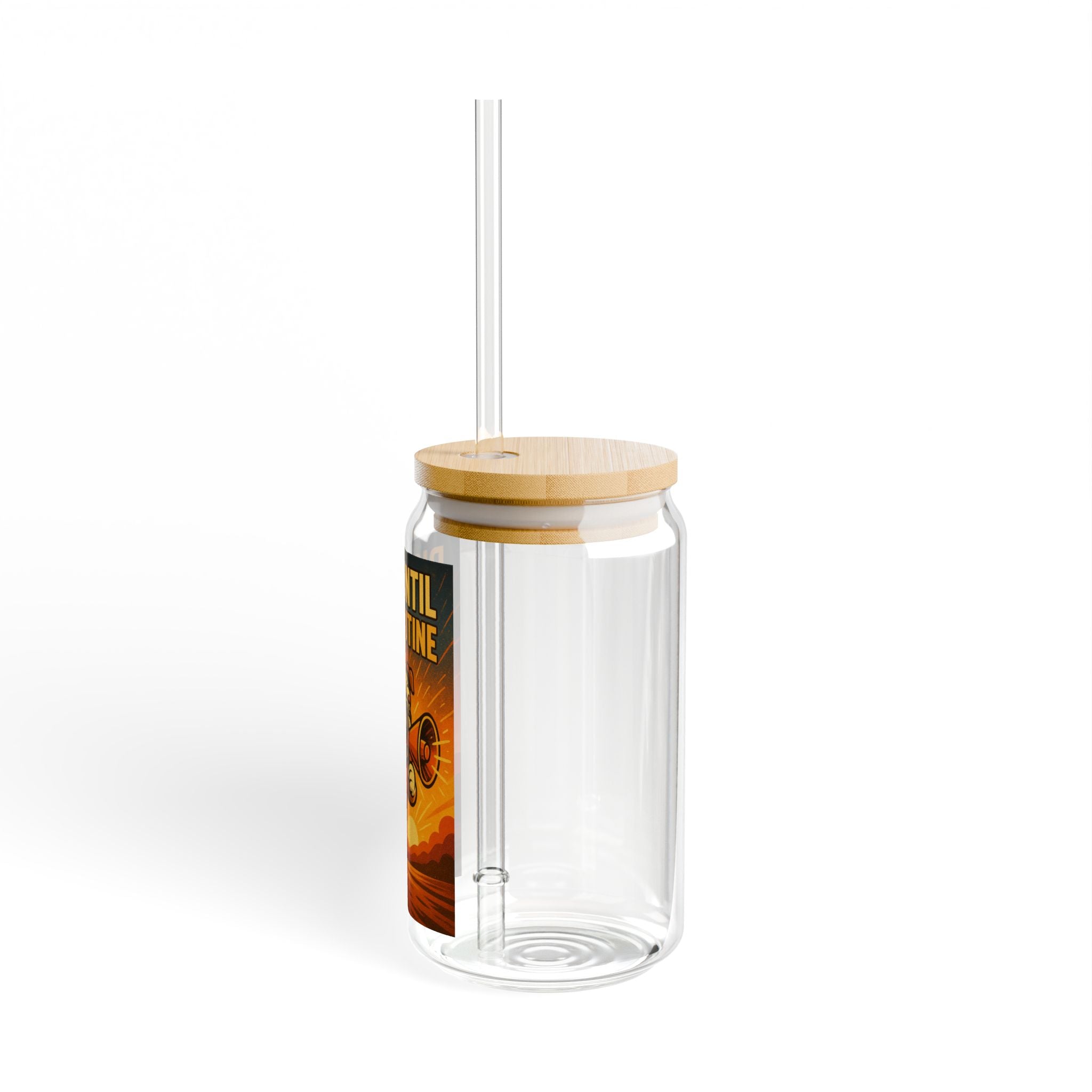 Sipper Glass "Rise Until It's Routine" Motivational Bulldog Fitness Drink Tumbler, 16oz