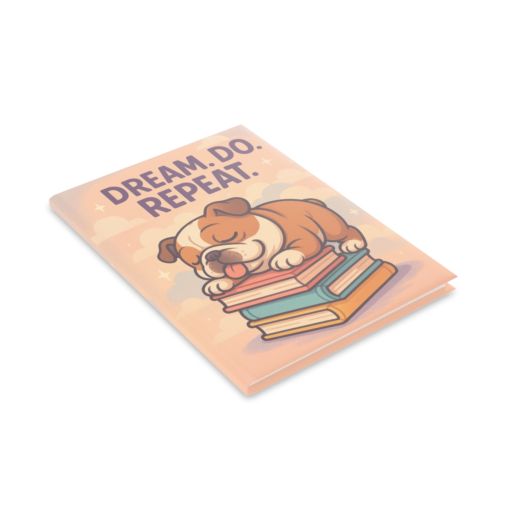Cute Dog Hardcover Notebook - Dream. Do. Repeat. Journal, Gift for Students, Puppy Lovers, Back to School, Cute Stationery