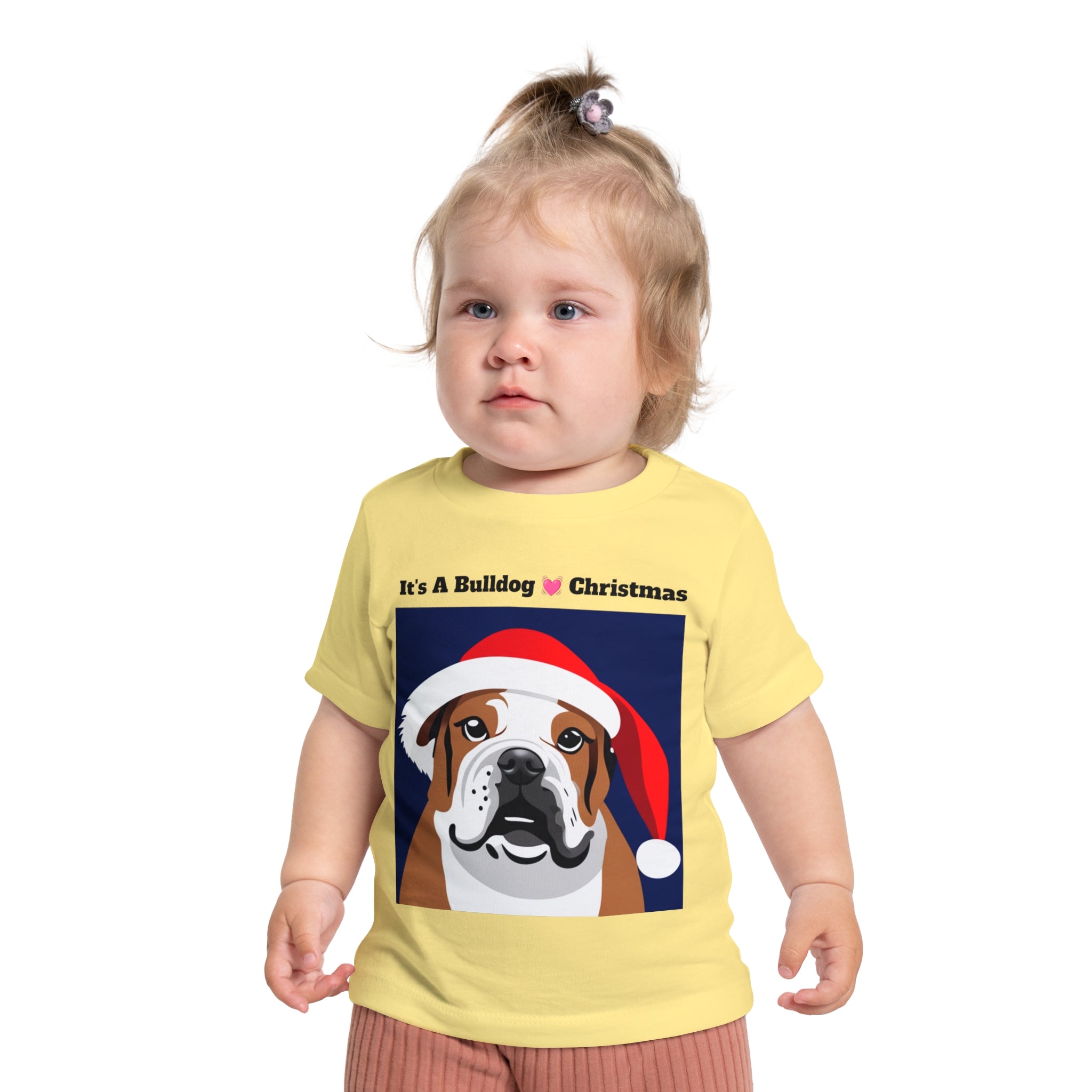 It's A Bulldog Lover Christmas Baby Short Sleeve T-Shirt