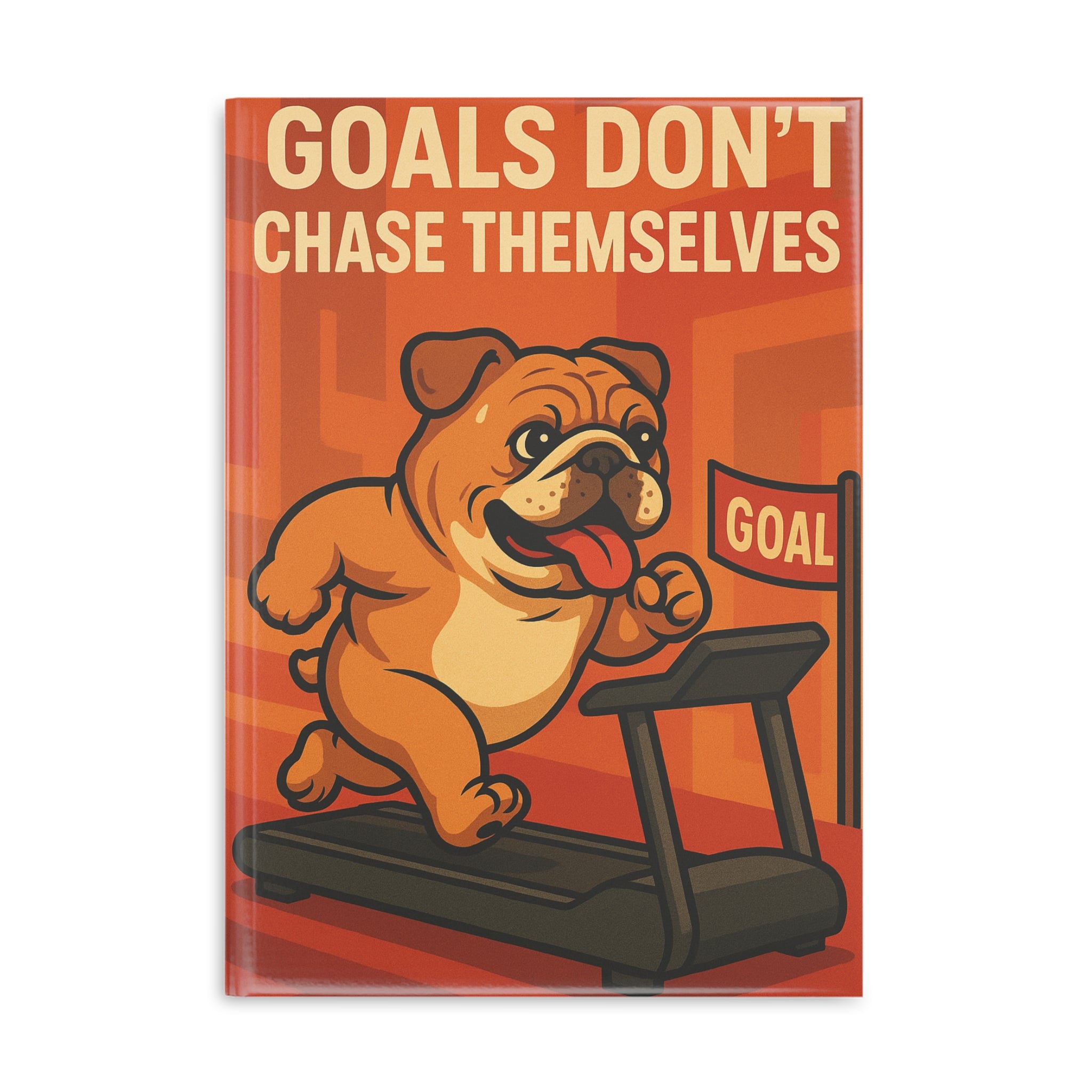 Energetic Dog Motivational Notebook, Inspired Paperback Journal, Fun Gift for Pet Lovers, Exercise Reminder Diary, Goal Tracker