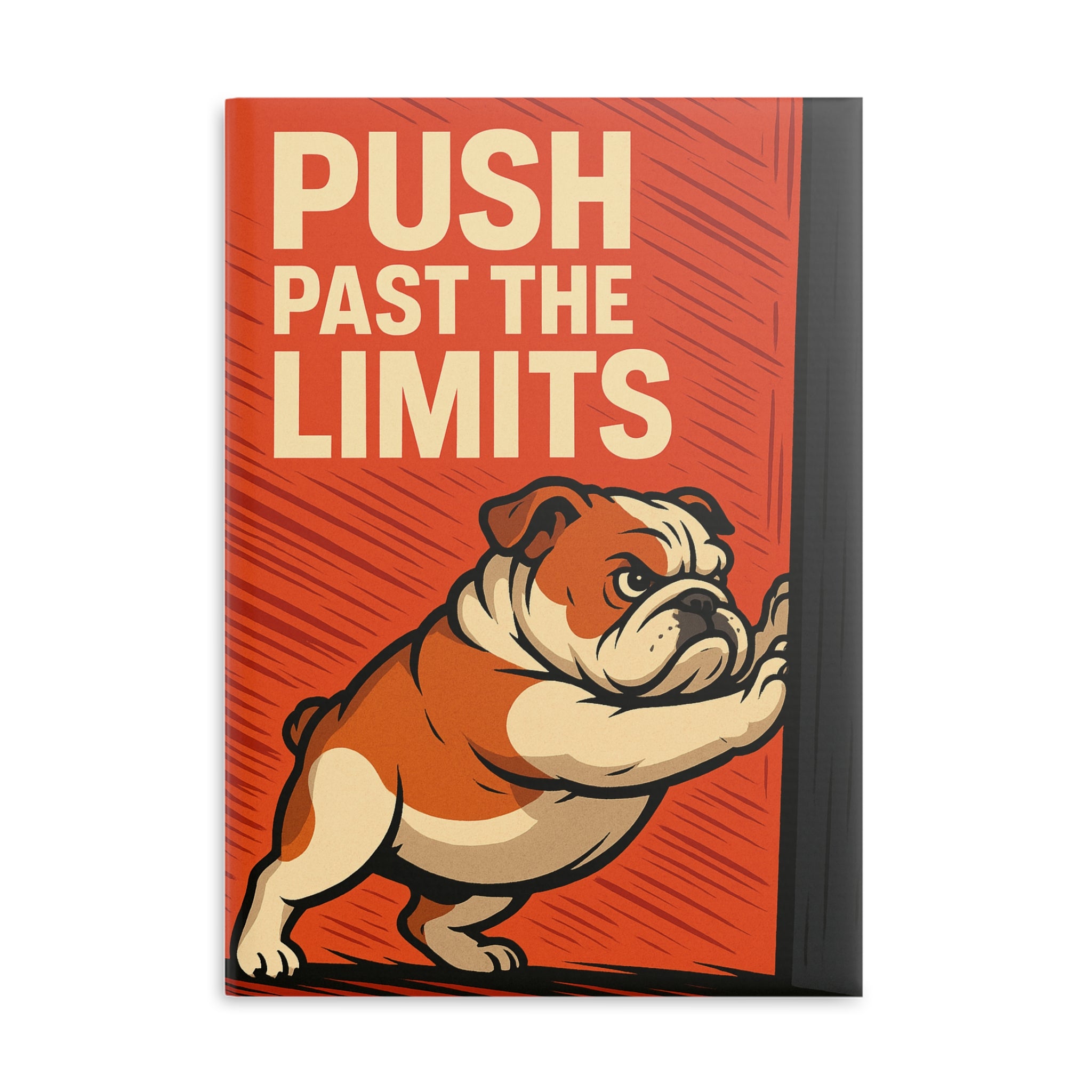 Motivational Hardcover Notebook, Puppy Design Journal, Gift for Students, Writers, Creative Minds, Unique Stationery