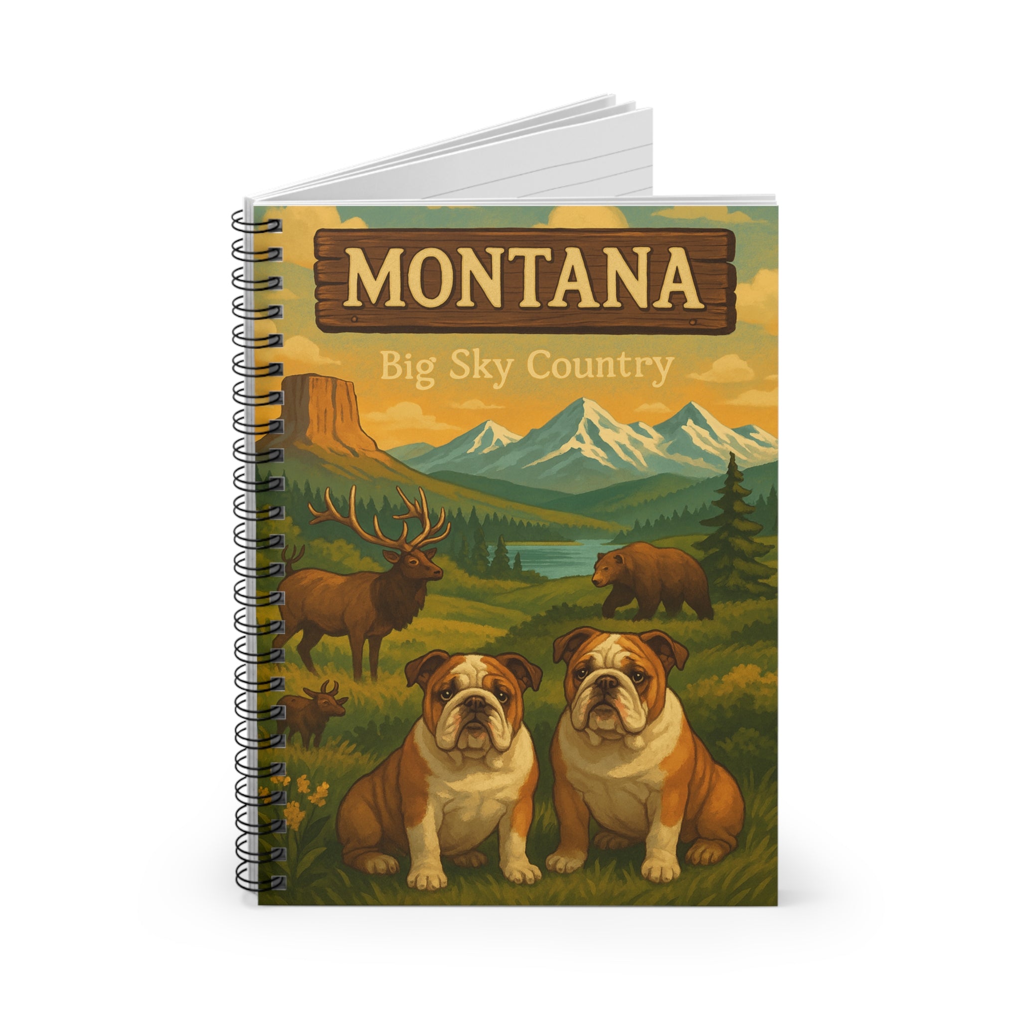 Montana Adventure Spiral Notebook - Unique Wildlife Design, Journaling, Note-taking, Gift for Nature Lovers, School Supplies, Travel [...]