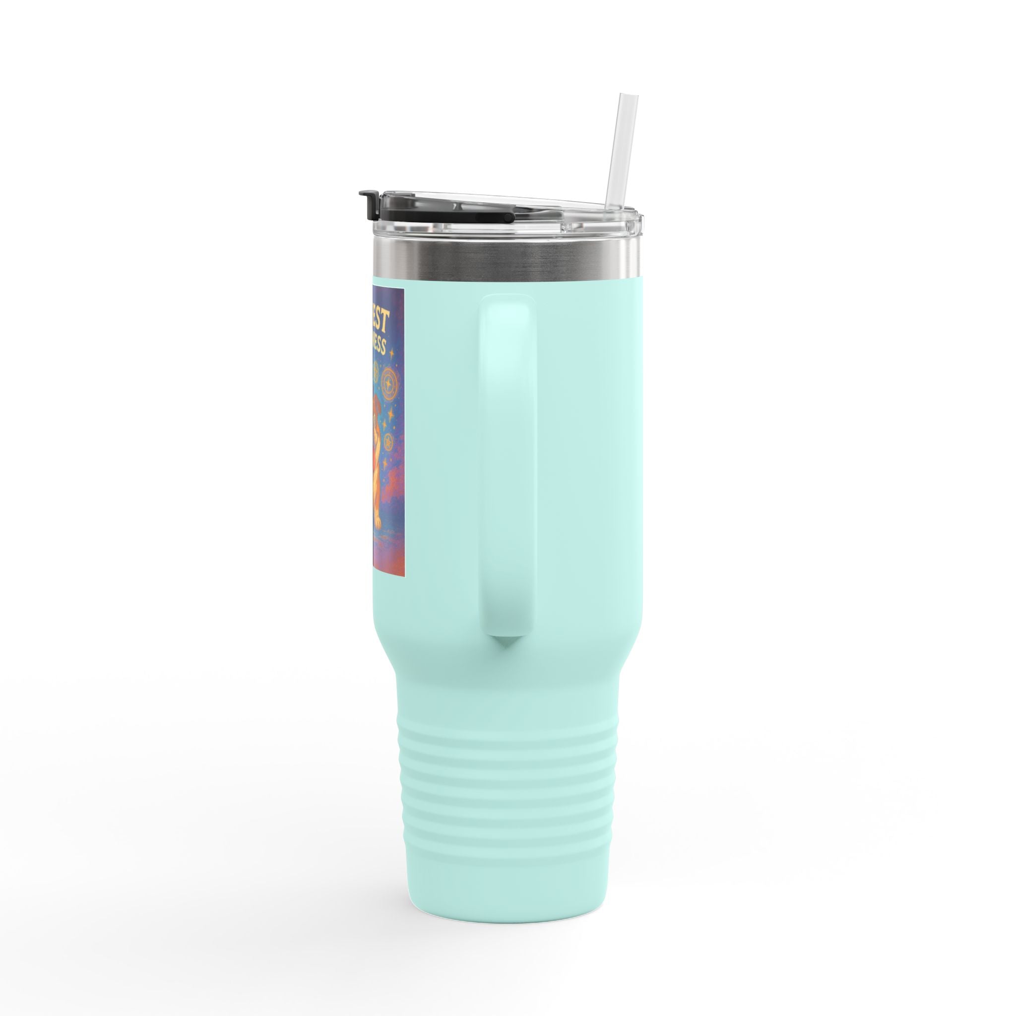 English Bulldog Insulated Travel Mug, 40oz - Cute Dog Lover Gift, Animal Print Tumbler, Coffee Tea Cup, On-The-Go Drinkware, Pet Owner