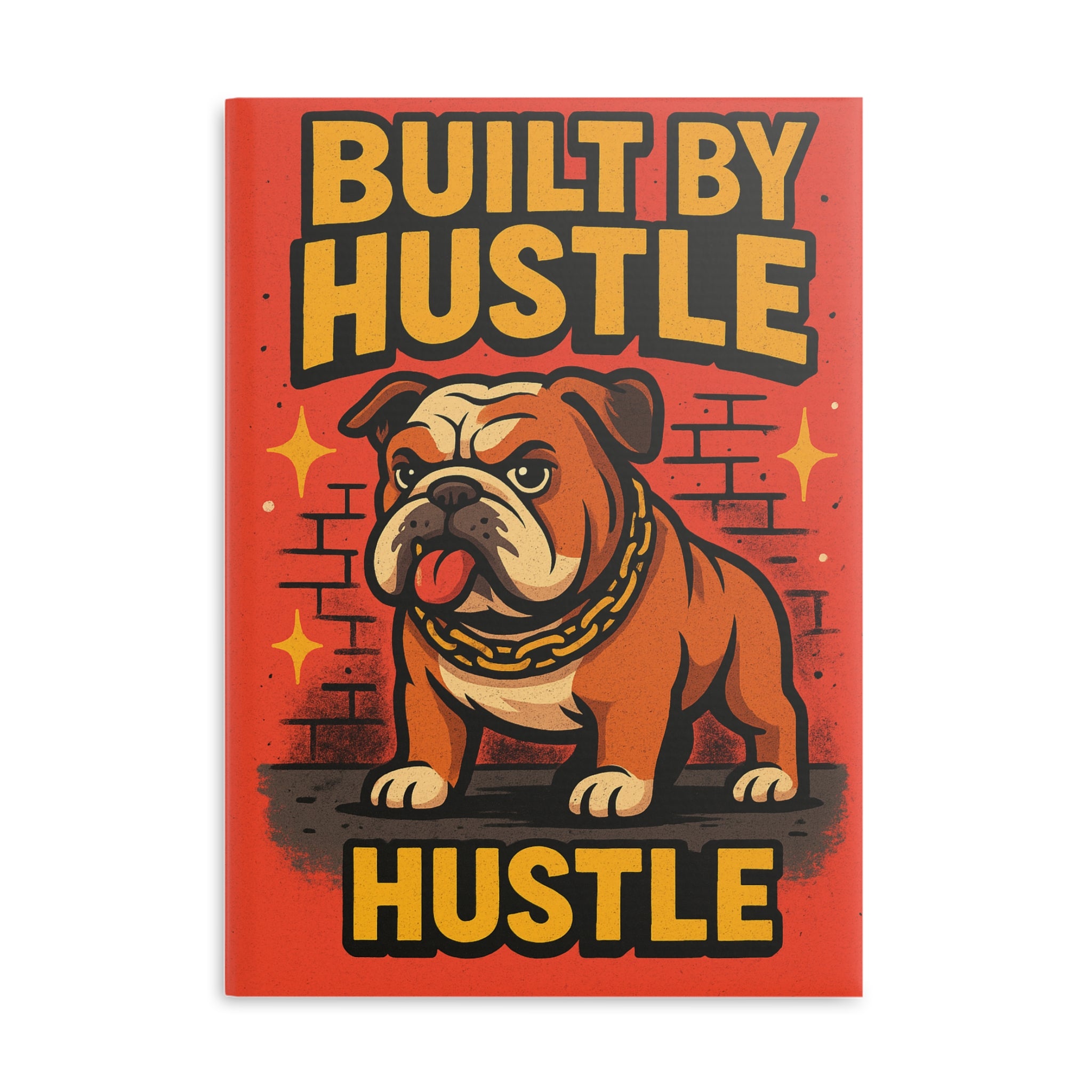 Motivational Hardcover Notebook, Creative Journal, Hustle Themed Stationery, Gift for Entrepreneurs, Diary with Puffy Covers