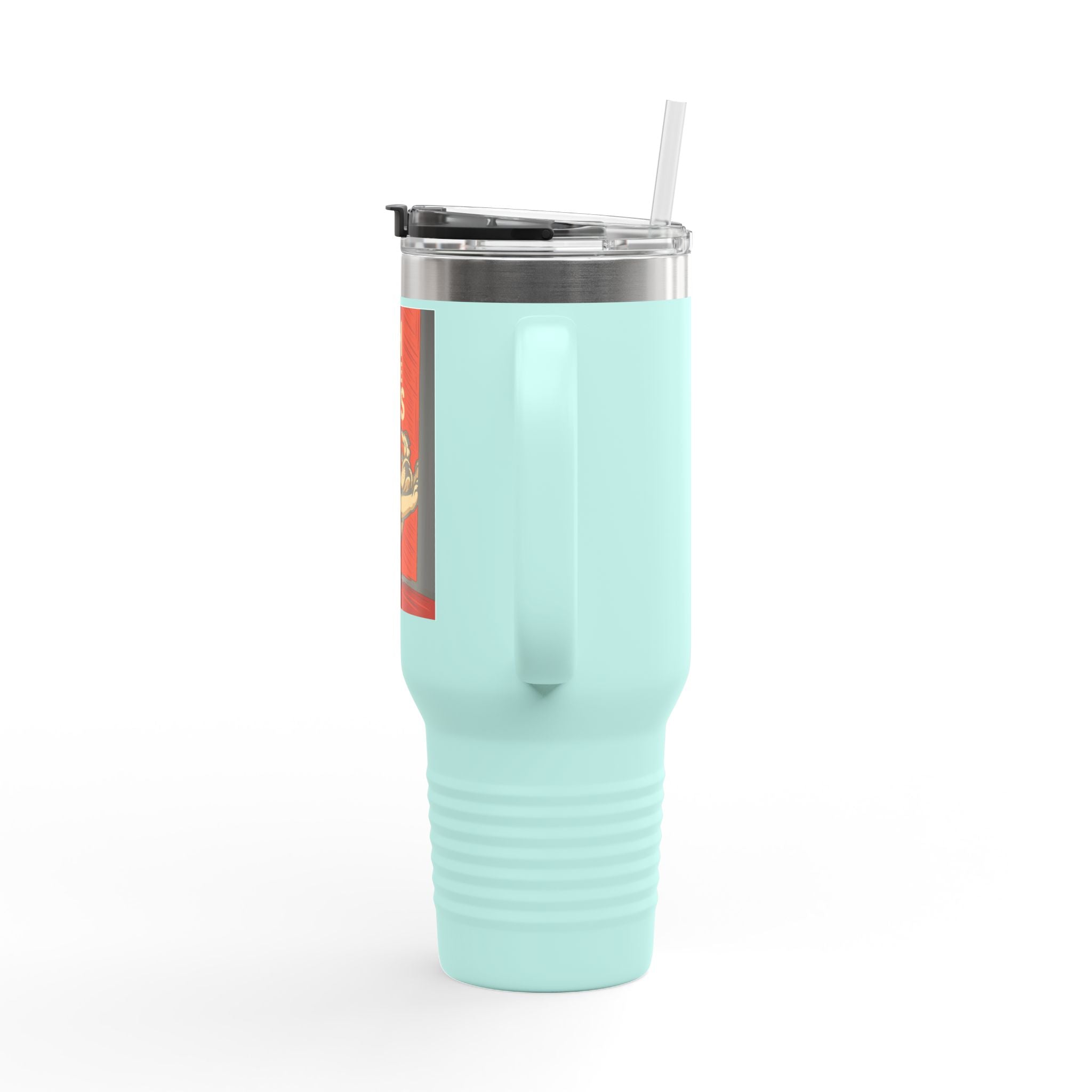 Motivational Insulated Travel Mug | 40oz Coffee Cup, Push Past the Limits, Rigid & Durable, Perfect for Workouts, Adventures, Bulldog Gifts