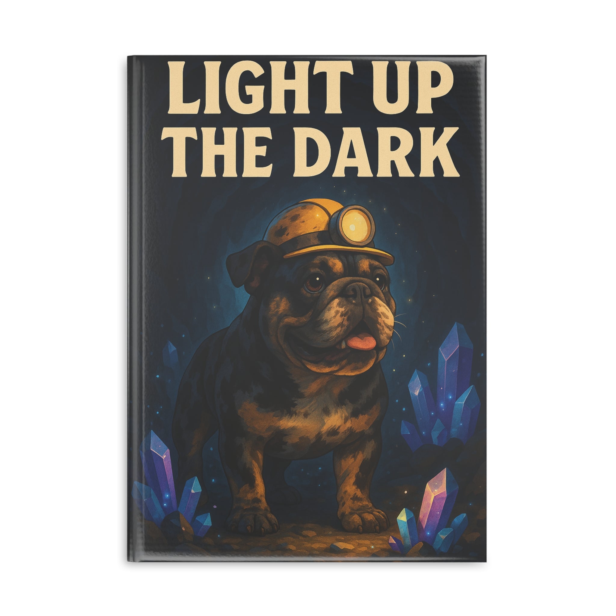Light Up the Dark Hardcover Notebook, Cute Dog Journal, Puffy Cover Notebook, Gift for Dog Lovers, Inspirational Notepad