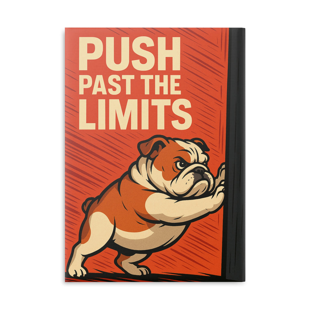 Motivational Hardcover Notebook, Puppy Design Journal, Gift for Students, Writers, Creative Minds, Unique Stationery