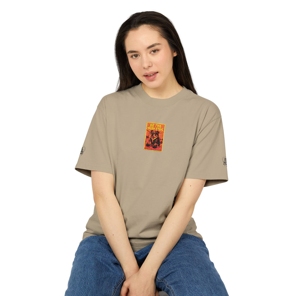Vintage Floral Tarot T-Shirt Be The Work Ethic Sun & Moon Occult Graphic Tee