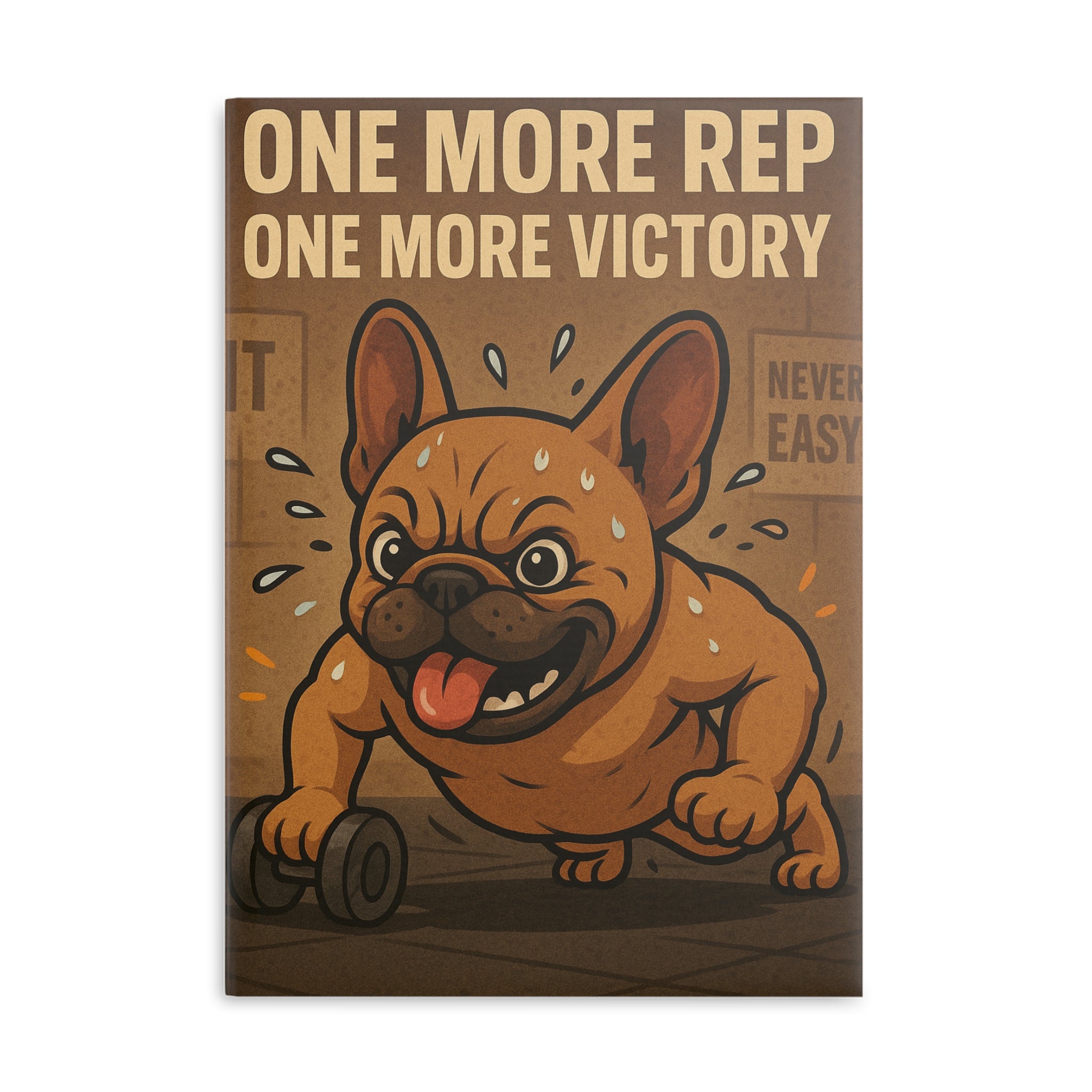 Motivational Dog-Themed Notebook for Fitness Lovers, Workout Journal, Exercise Log, Gift for Dog Owners, Gym Enthusiasts
