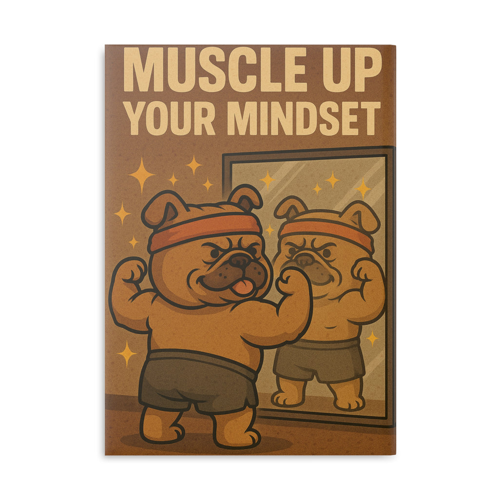 Muscle Up Mindset Notebook, Motivational Journal, Fitness Planner, Workout Log, Unique Gift for Gym Lovers