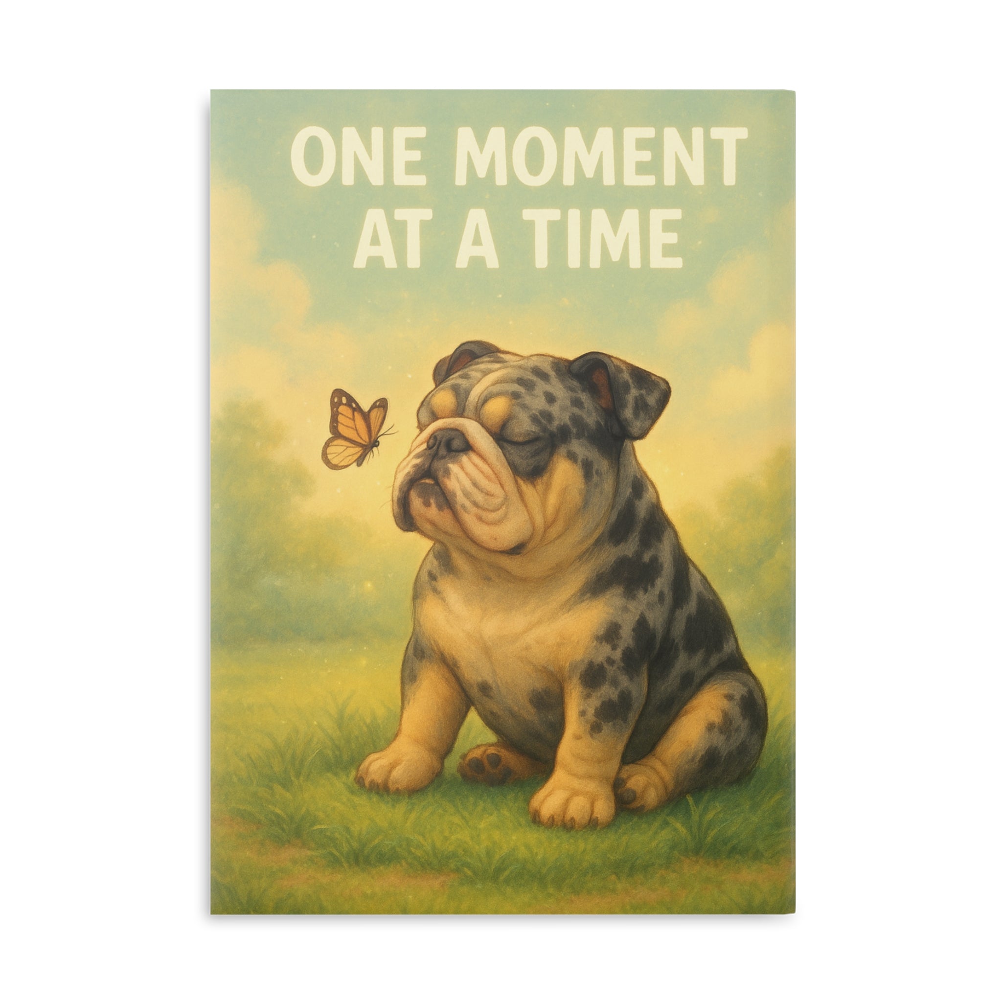 Cute Bulldog Hardcover Notebook - Inspirational Journal, Pet Lover Gift, Self-Improvement Diary, Thoughtful Writing, Study Essential