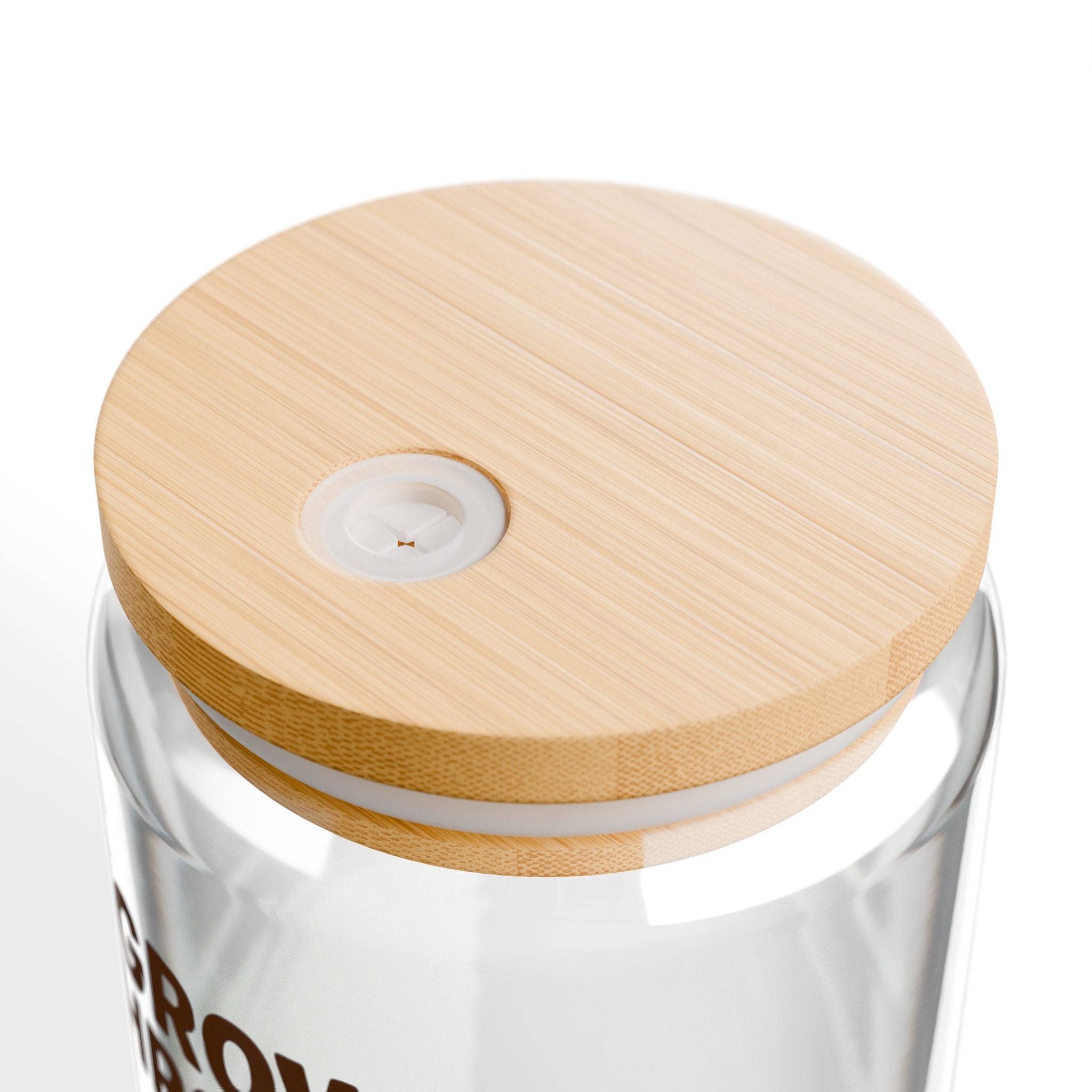 Grow Through It Bulldog 16oz Sipper Glass with Straw — Cute Motivational Drink Tumbler