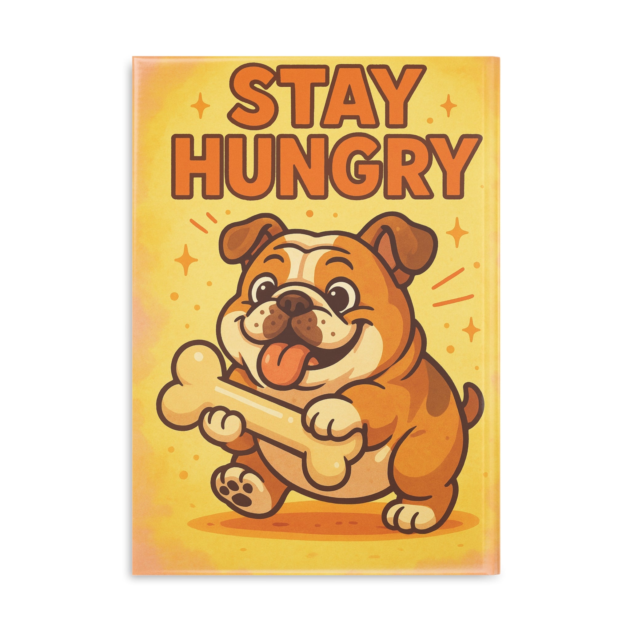 Cute Dog-Themed Hardcover Notebook - Stay Hungry Dog Journal, Pet Lover Gift, Stationery, Dog Owner Supplies, Gift for Kids