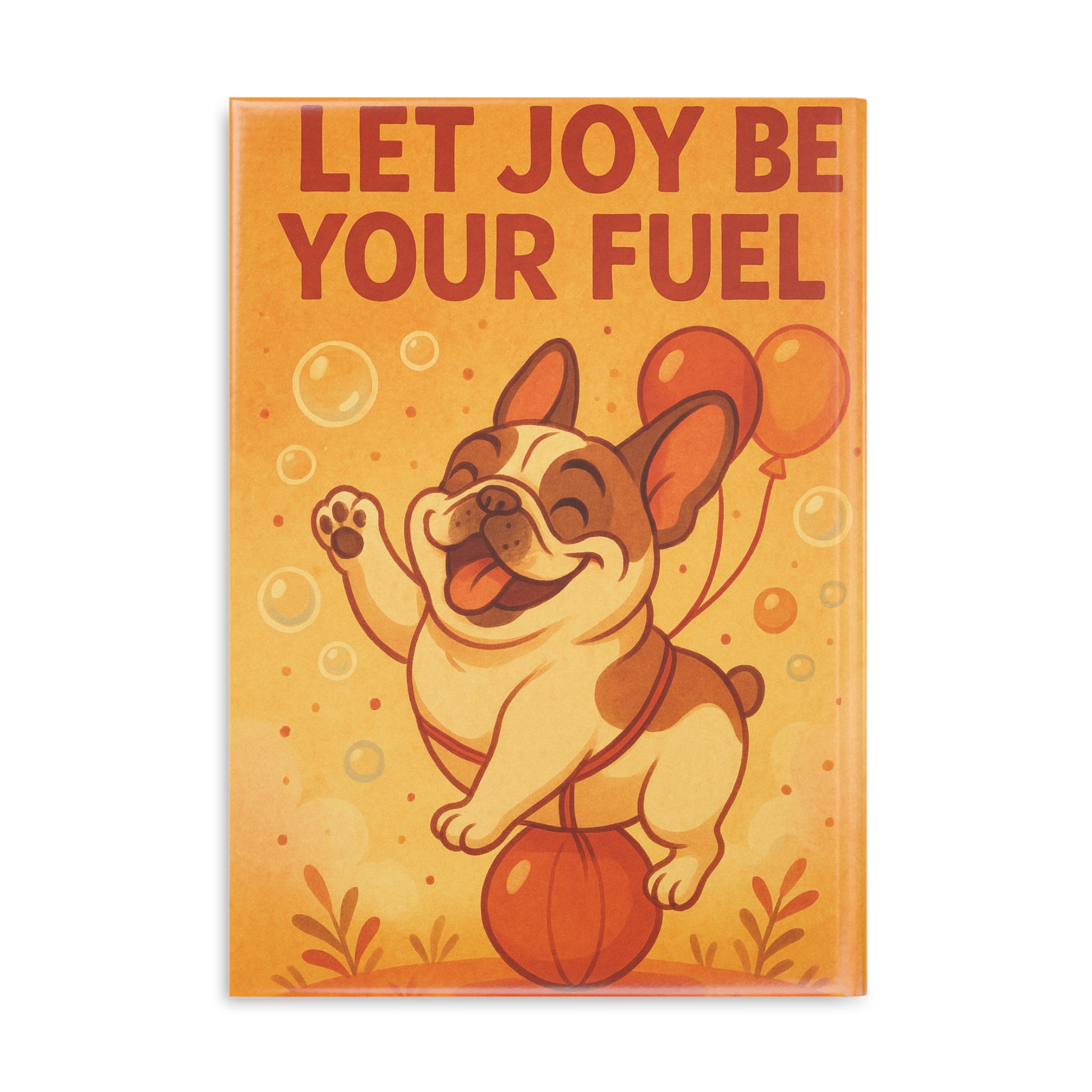 Joyful Puppy Hardcover Notebook, Dog Lovers Journal, Inspirational Note Book, Cute Gift for Writers, Fun School Supplies