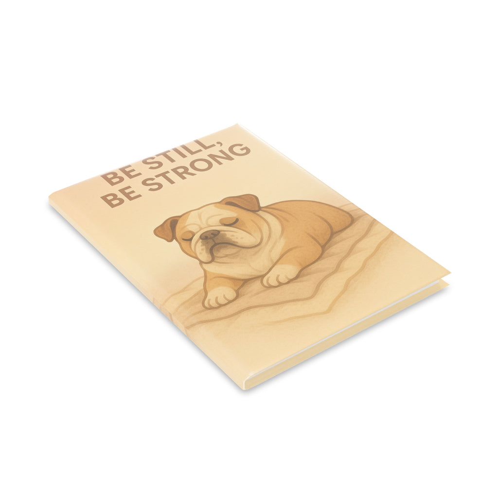 Serene Bulldog Notebook, Cute Hardcover Journal, Inspirational Gift, Pet Lovers Stationery, Motivational Writing Pad