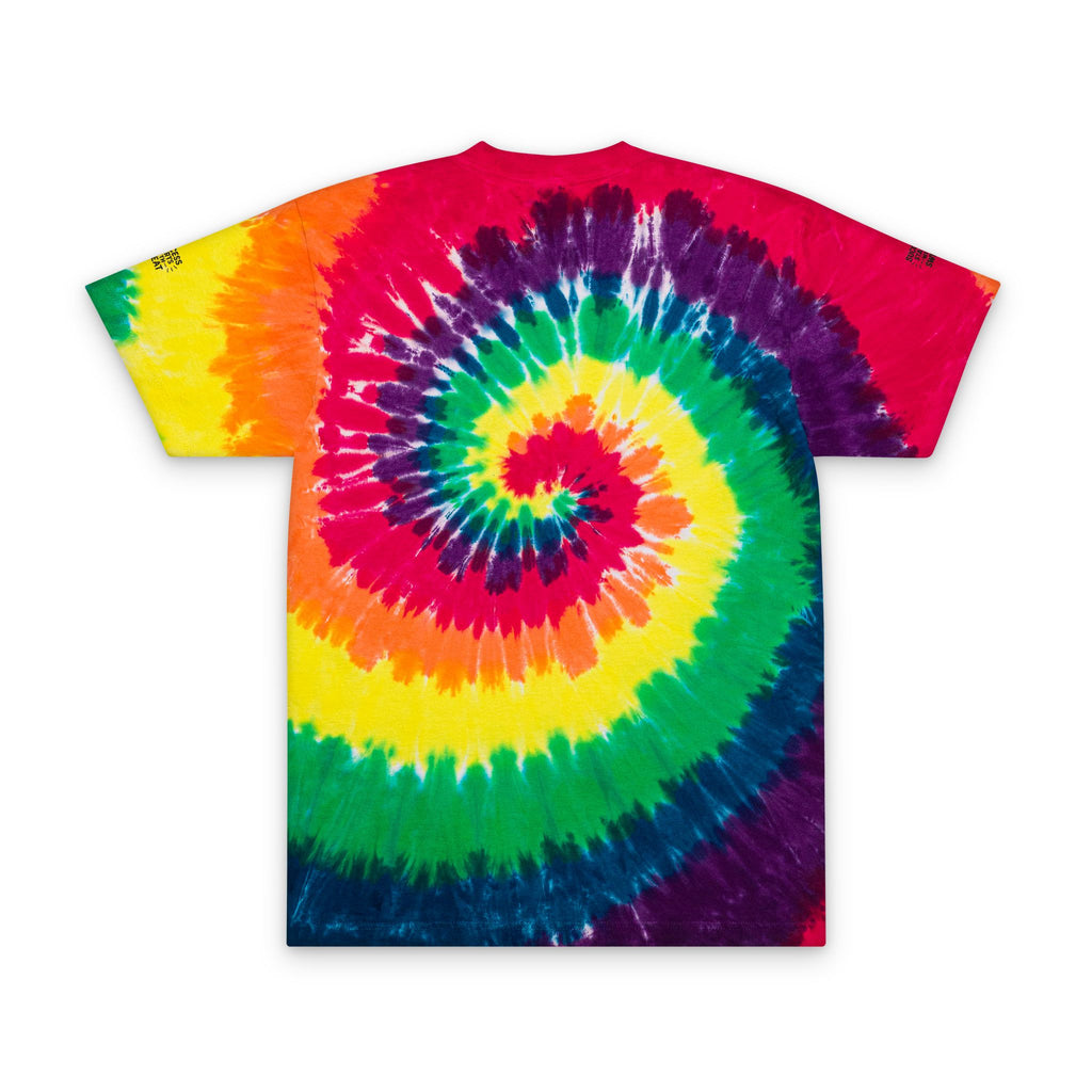 Tie-Dye Spiral Oversized T-Shirt Success Starts With Sweat Rainbow Embroidered Pocket Tee