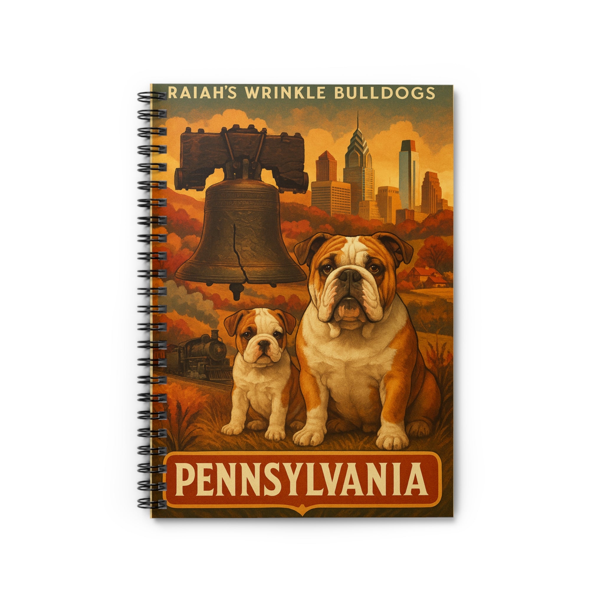 Bulldog Themed Spiral Notebook - Perfect for Pet Lovers, Gift for Dog Owners, Cute Stationery for School or Office, Note-taking [...]