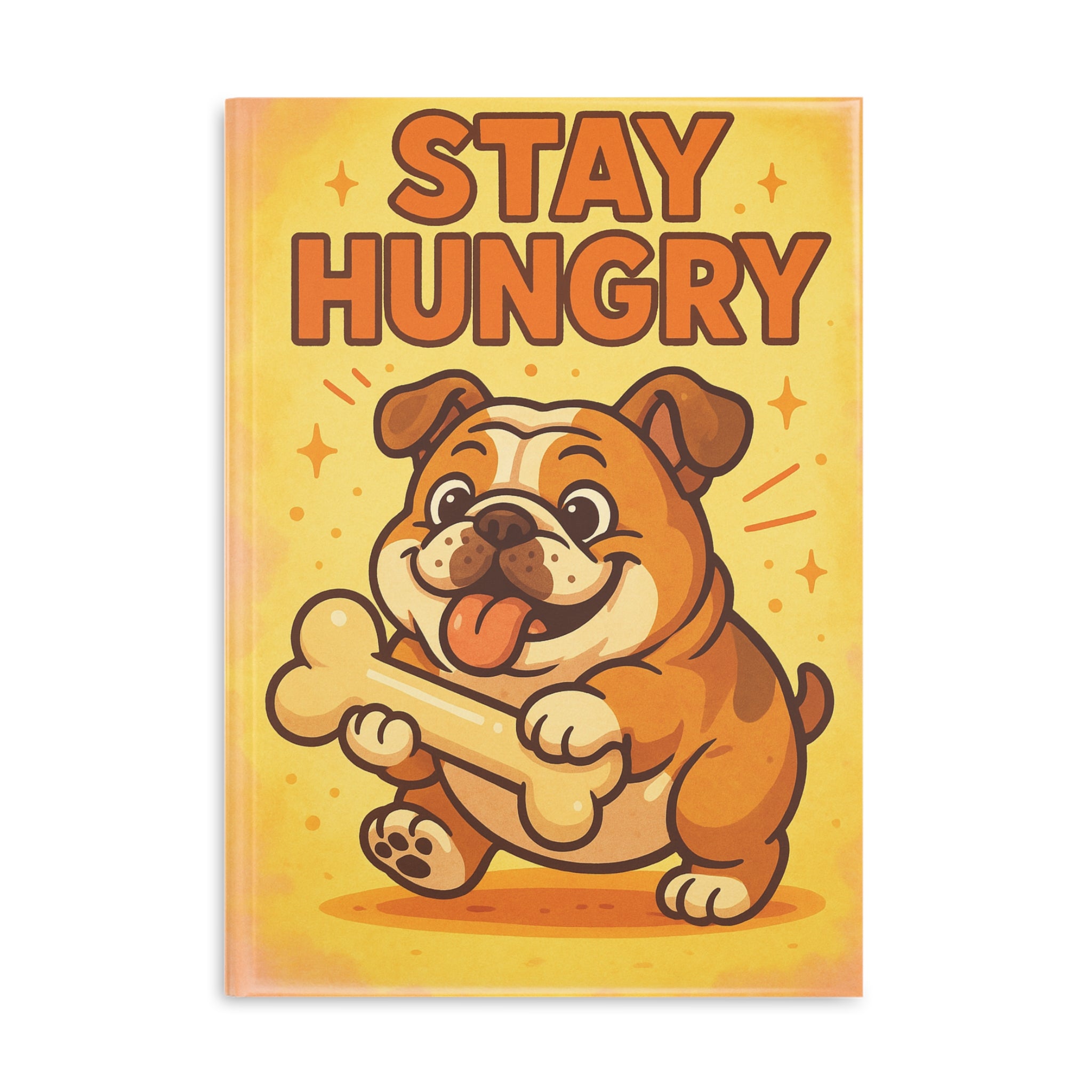 Cute Dog-Themed Hardcover Notebook - Stay Hungry Dog Journal, Pet Lover Gift, Stationery, Dog Owner Supplies, Gift for Kids