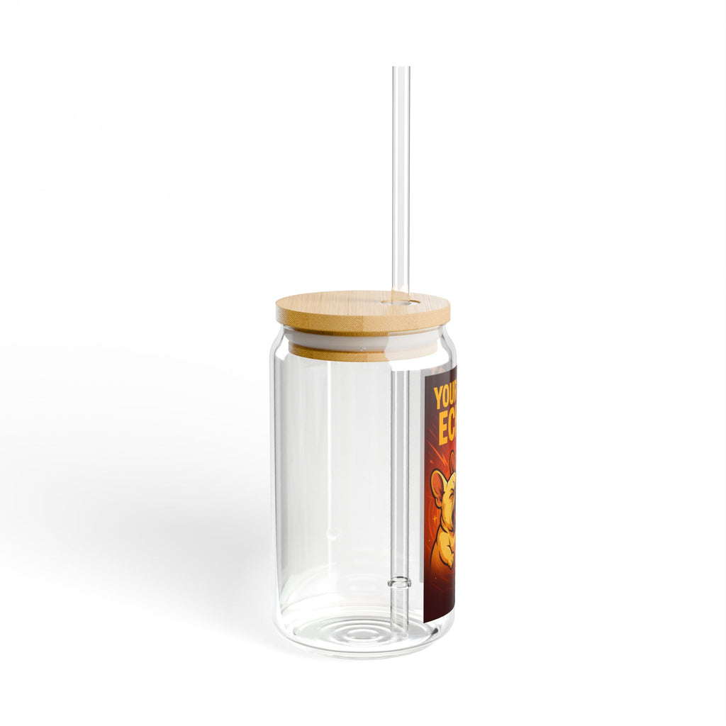 Sipper Glass  'Your Effort Echoes' Motivational Drink Tumbler, 16oz