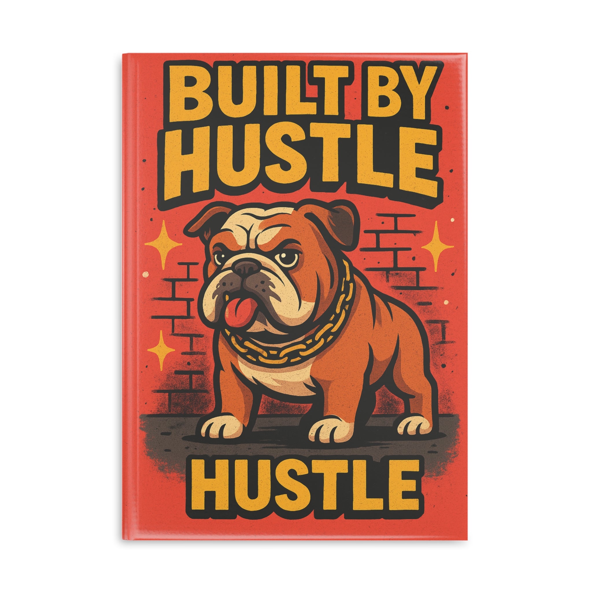 Motivational Hardcover Notebook, Creative Journal, Hustle Themed Stationery, Gift for Entrepreneurs, Diary with Puffy Covers