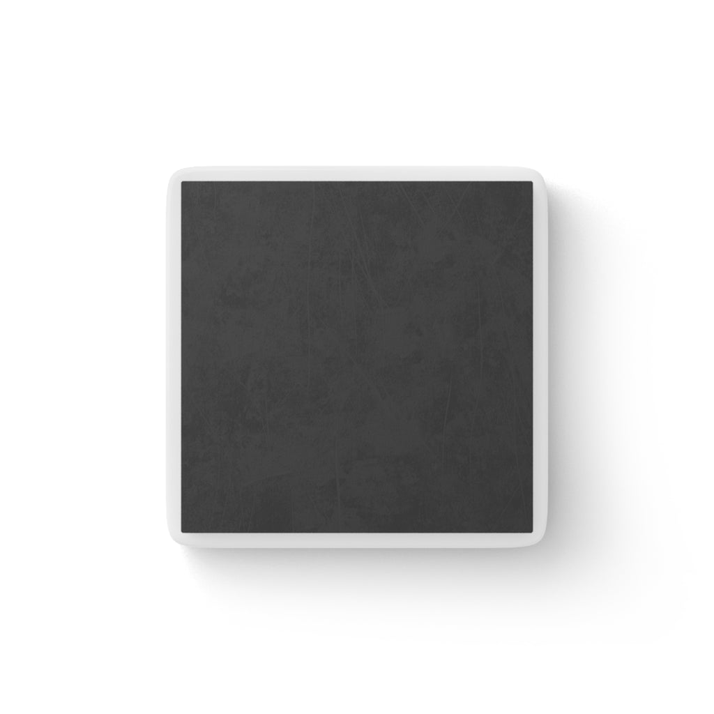 Bulldog Sat On Me Porcelain Magnet, Square | Cute Dog Illustration