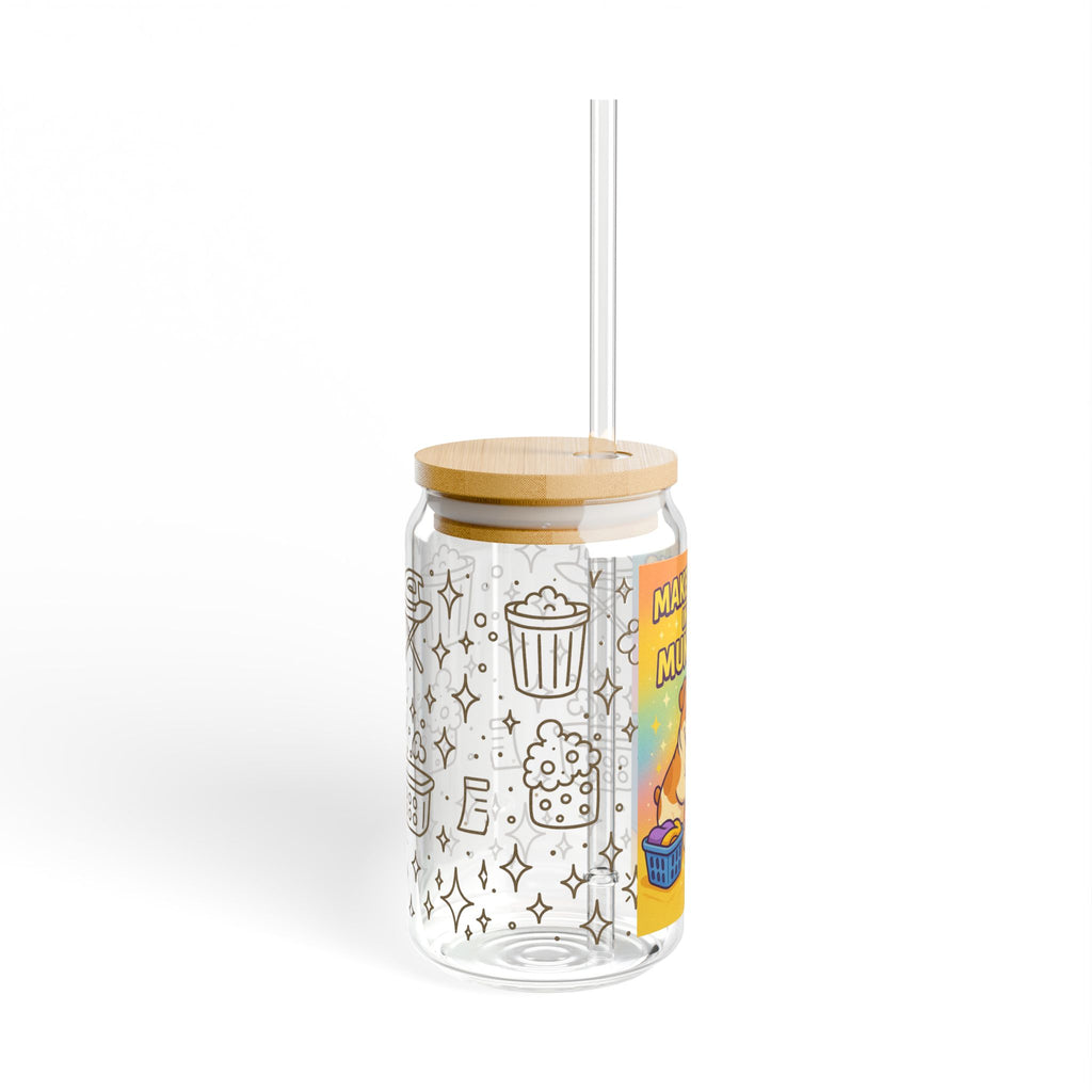 Make Magic In The Mundane Whimsical Sipper Glass, Perfect for Home, Gifts, Parties, Summer Refreshments, Fun Drinkware