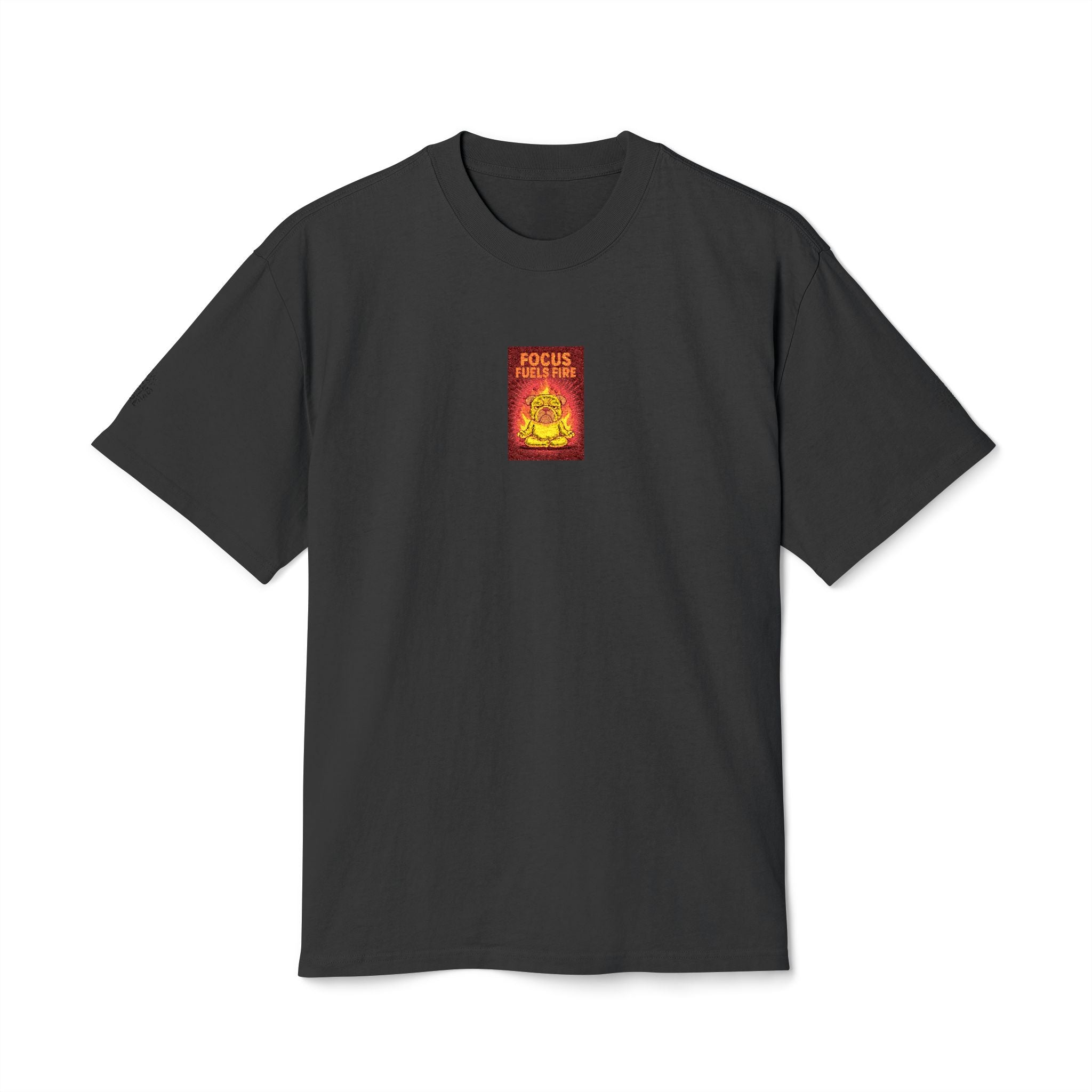 Fire Focus Fuels Fire Tarot Card Graphic Tee  Small Center Chest Flame Illustration